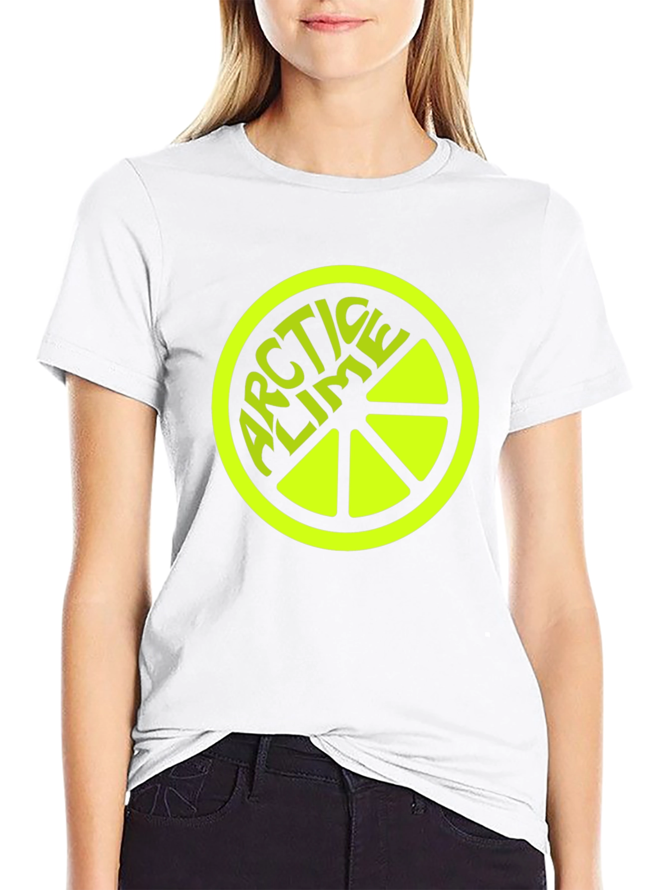Black Arctic Lime Graphic Tee - Unisex Black T-Shirt view 9