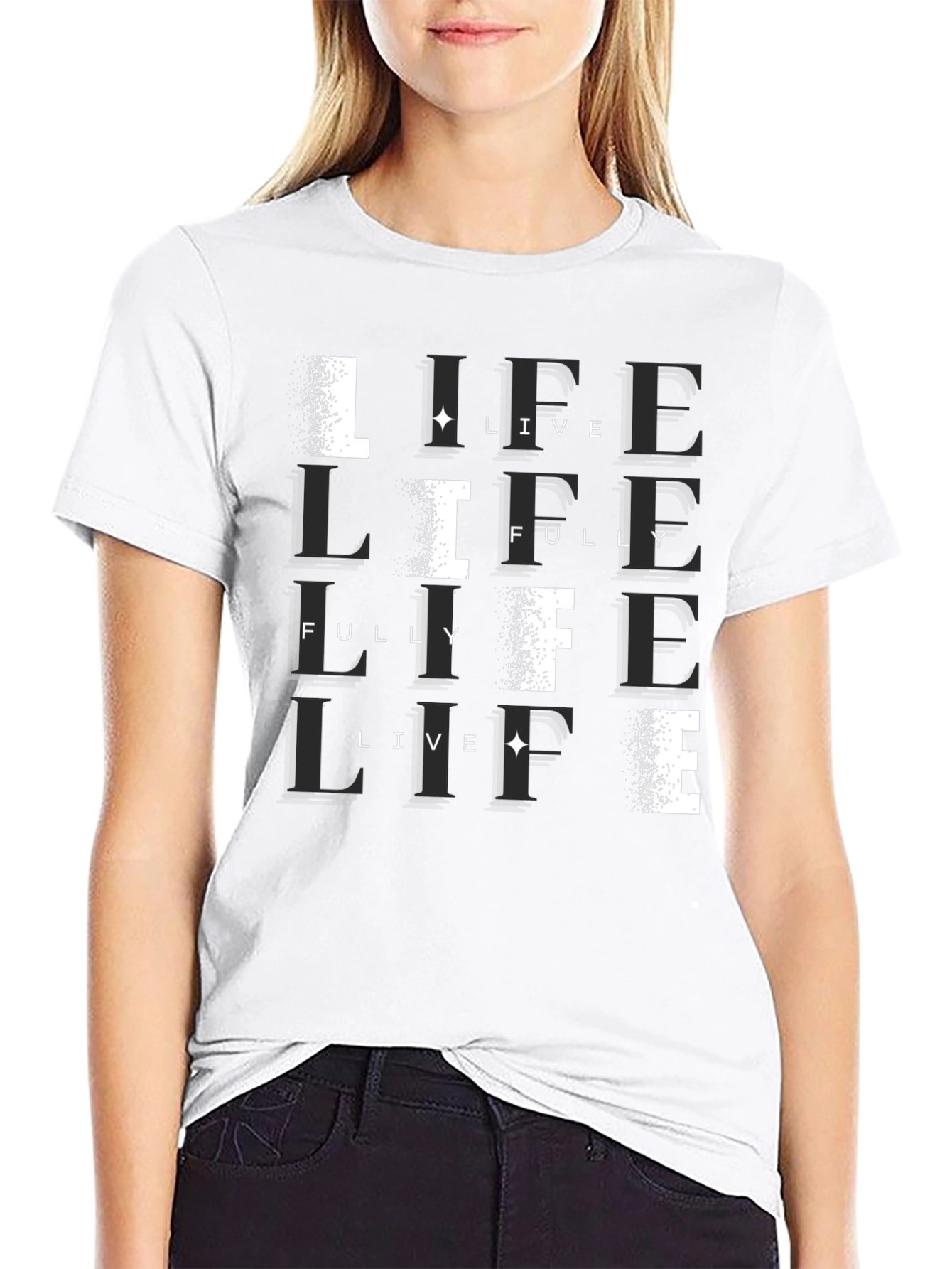 Black Live Life Fully Black T-Shirt view 9