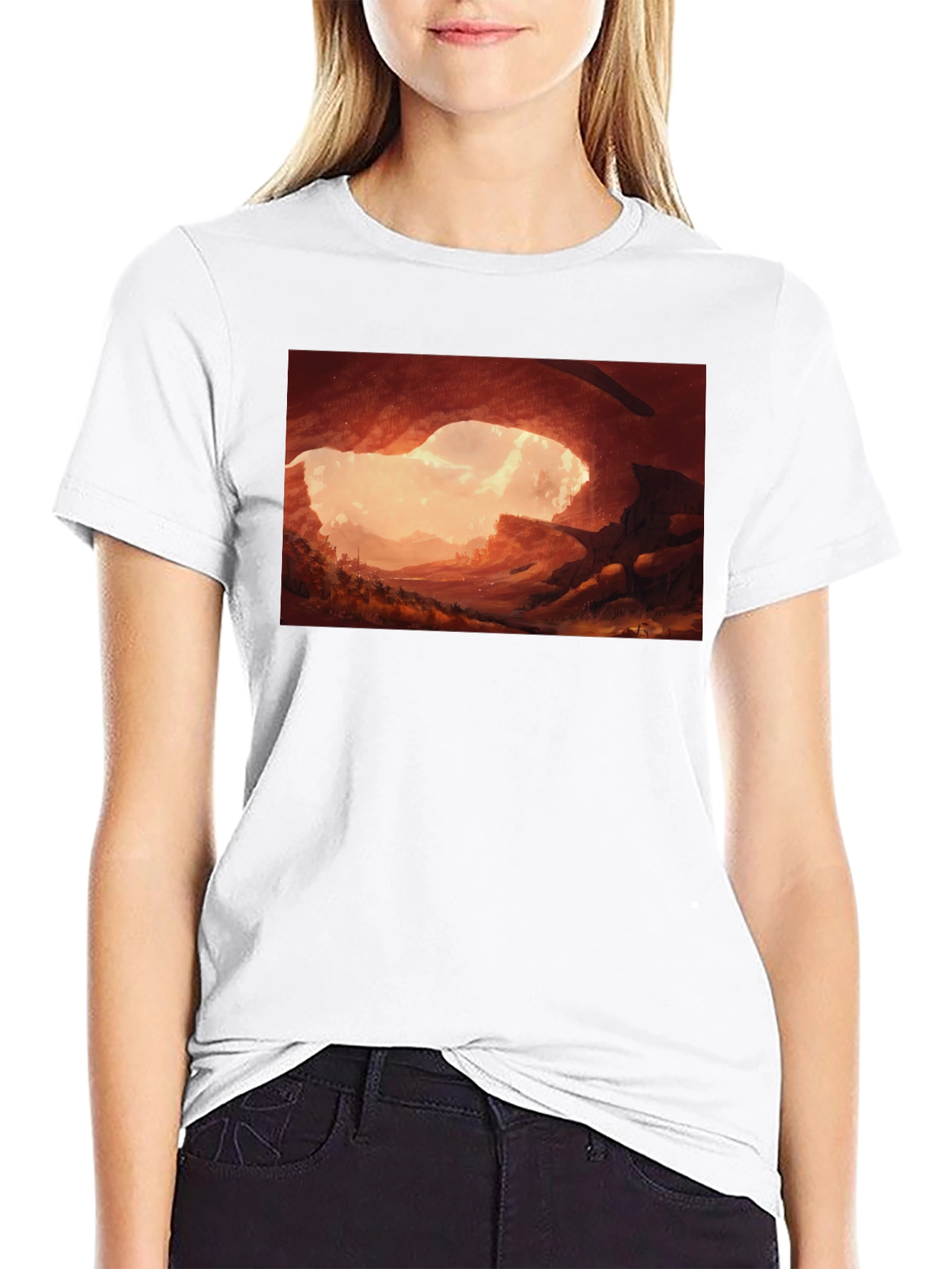 Black Cave Entrance Graphic Tee - Stylish Comfort view 9