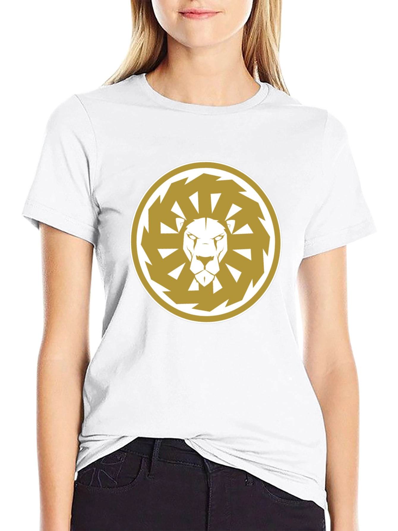 Black Lion Sun Wheel Black T-Shirt view 9