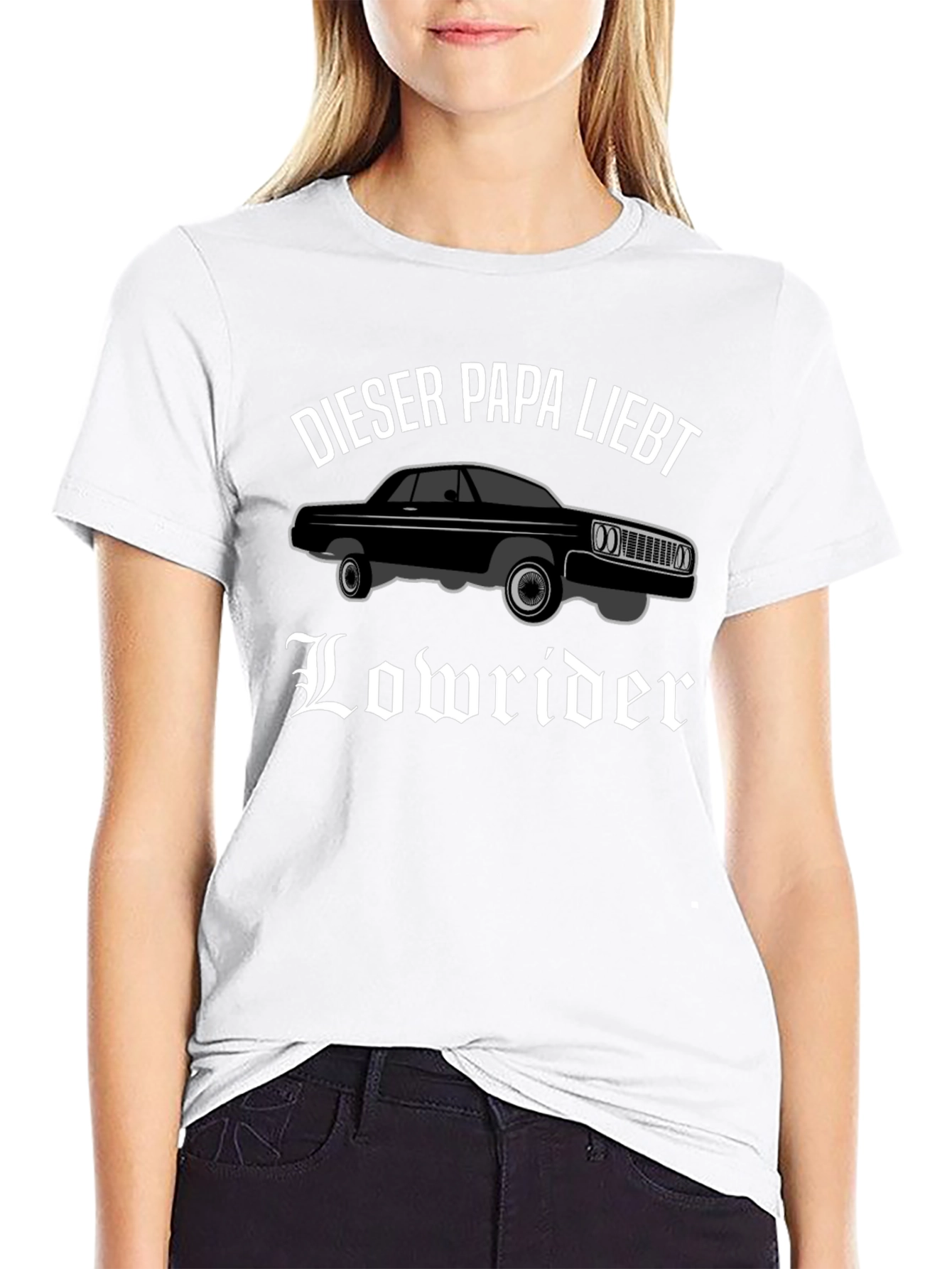 Black Lowrider Dad T-Shirt - Black Car Lover Tee view 9