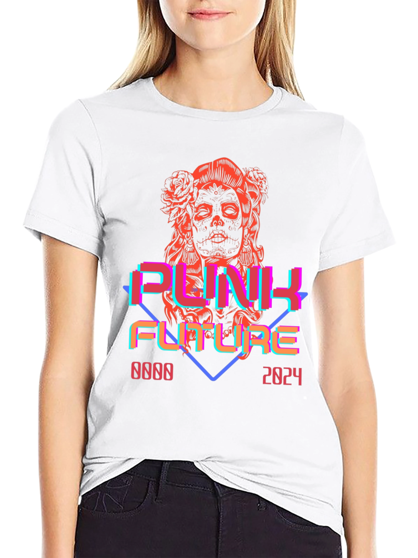 Black Punk Future Graphic Tee - Retro Cyberpunk Style view 9
