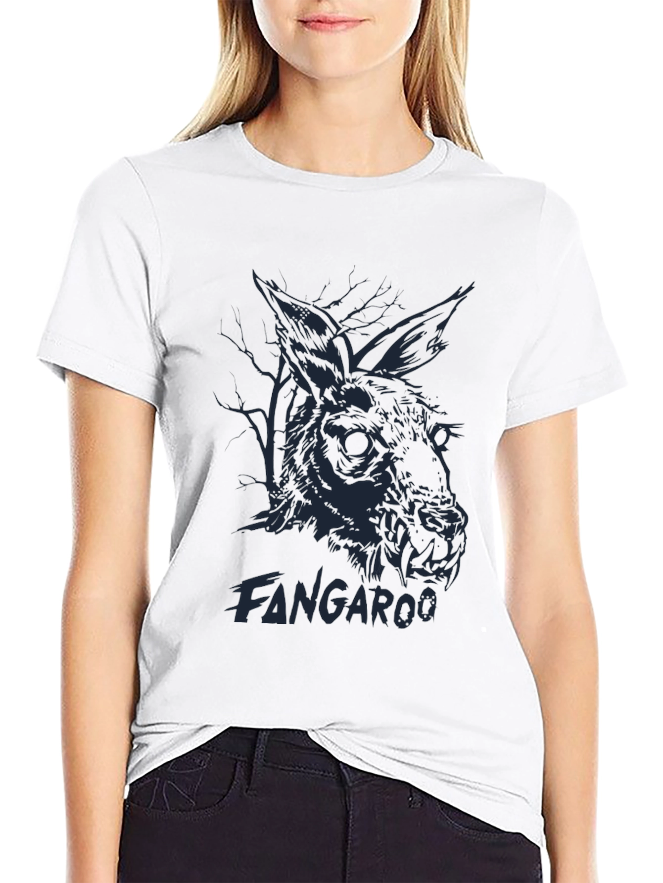 Black Fangaroo Graphic T-Shirt view 9