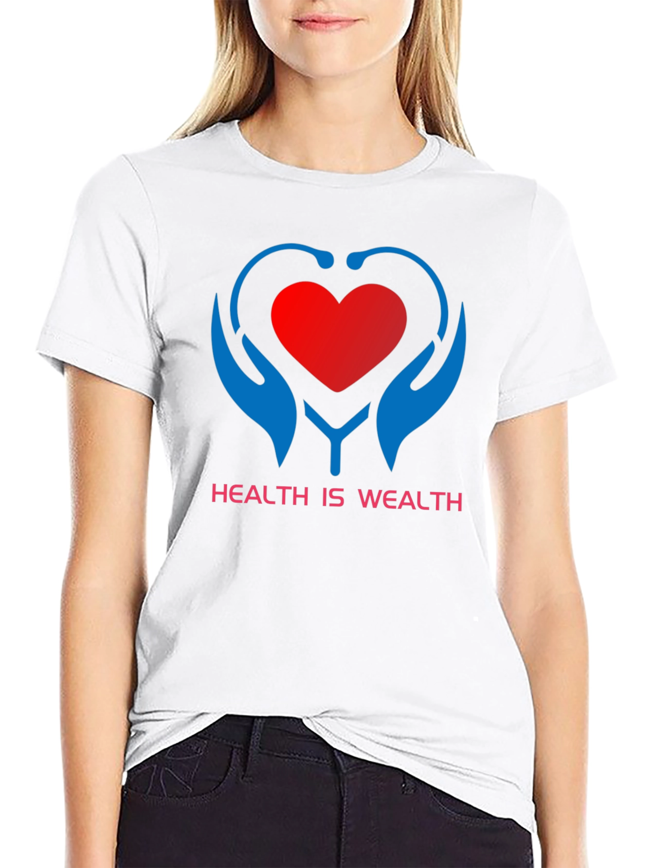 Black Health is Wealth Graphic Tee view 9