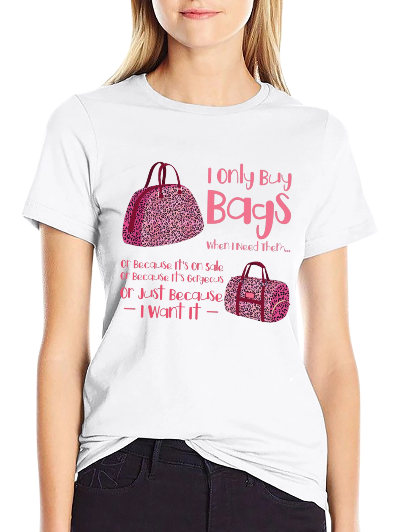 Black I Only Buy Bags Graphic Tee view 9