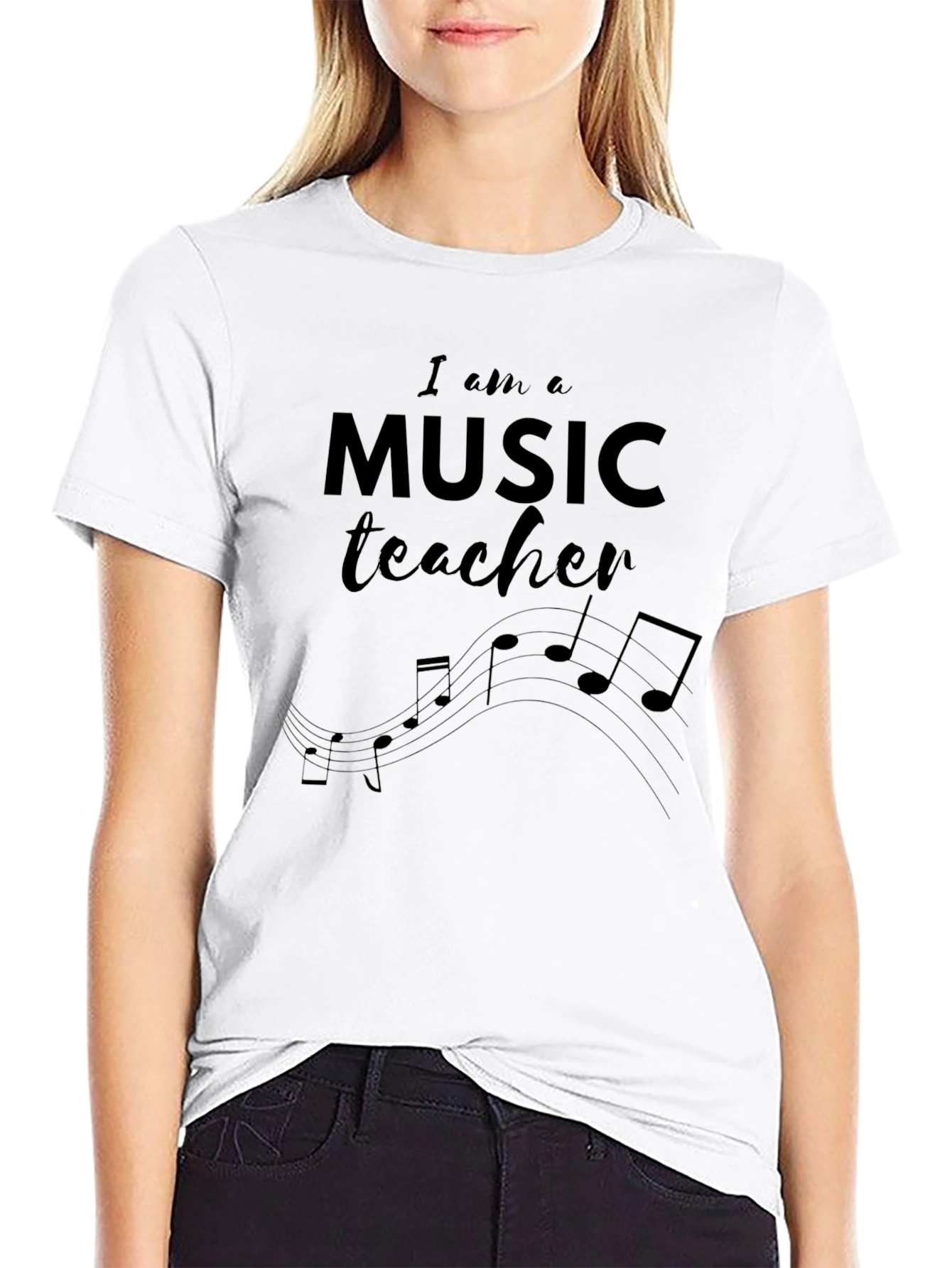 Black Music Teacher Graphic T-Shirt - Unisex view 9