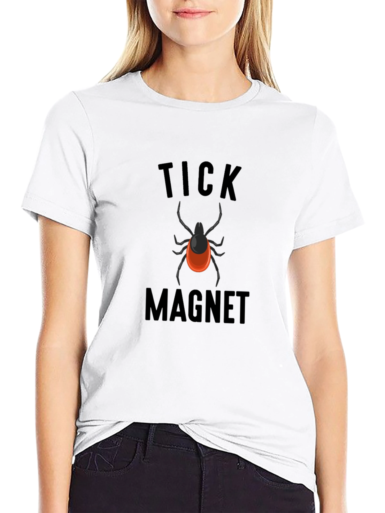 Black Tick Magnet Graphic Tee - Black Cotton view 9