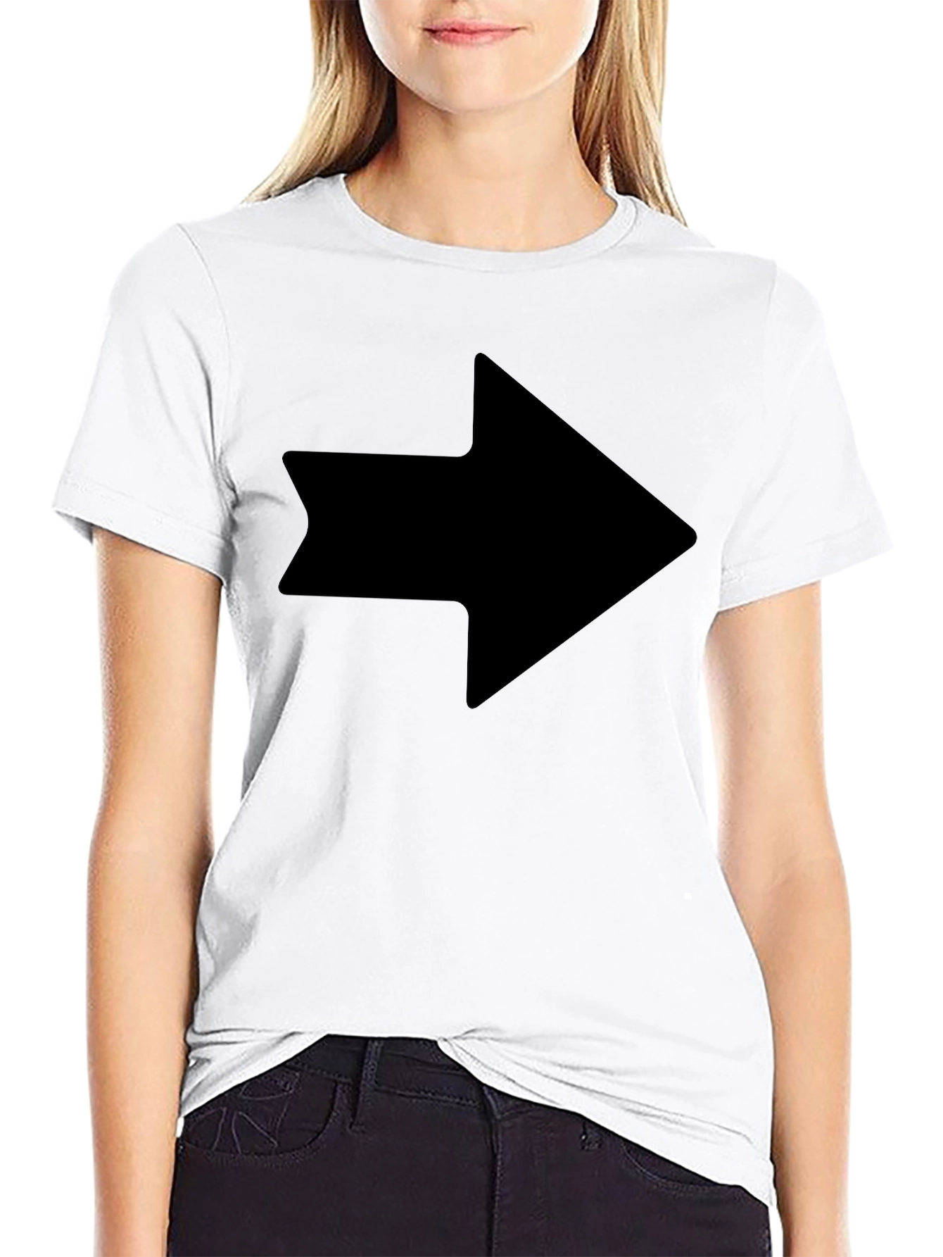 Black Arrow Graphic Tee - Mens Black Cotton T-Shirt view 9