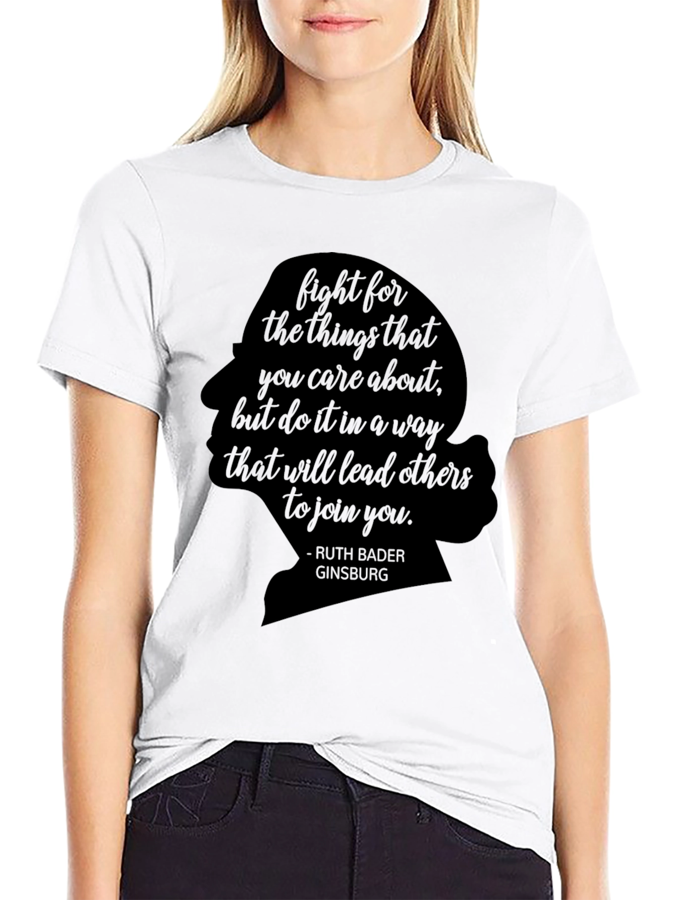 Black Ruth Bader Ginsburg Quote T-Shirt view 9