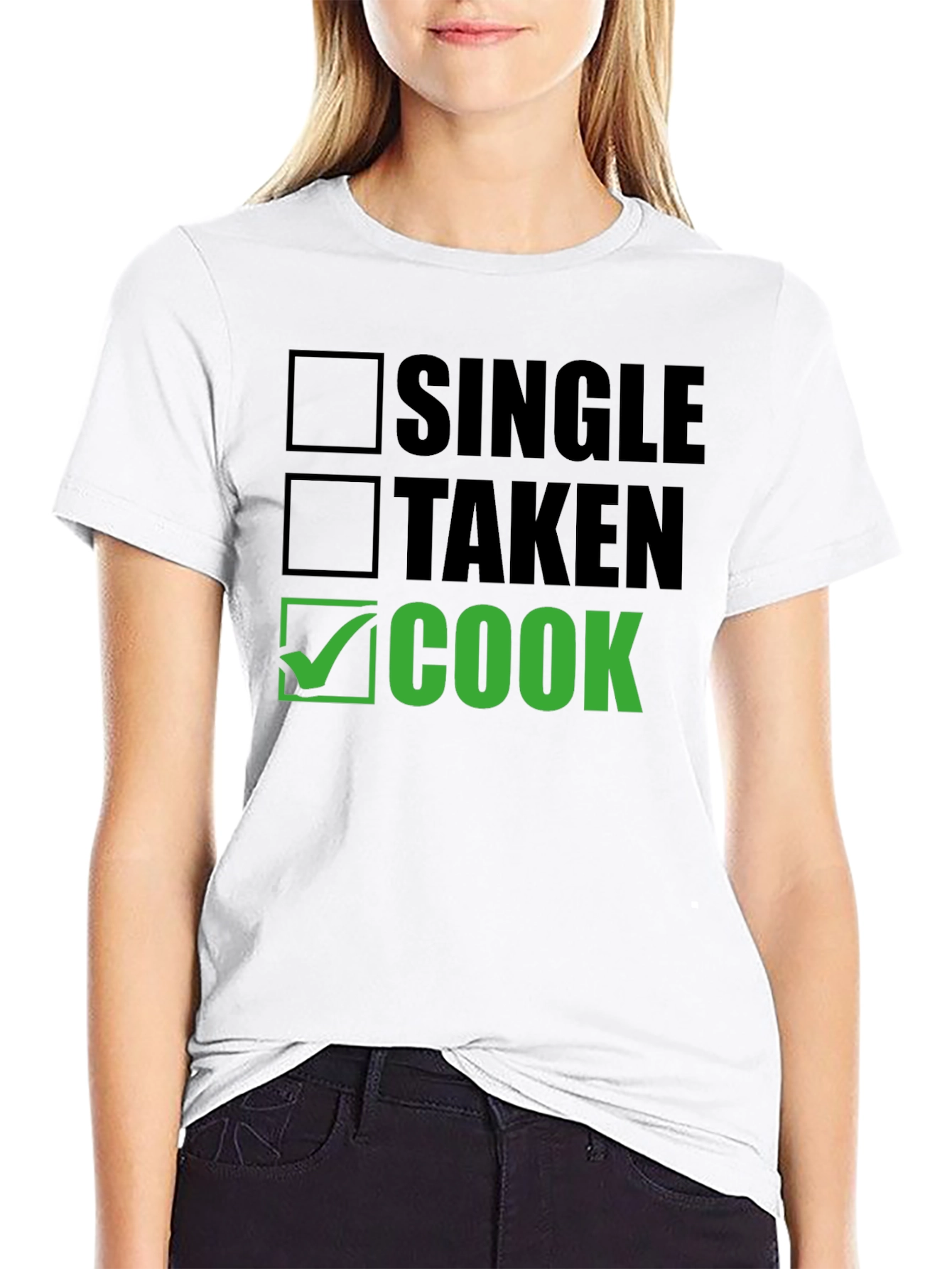Black Single Taken Cook T-Shirt - Funny Chef Tee view 9