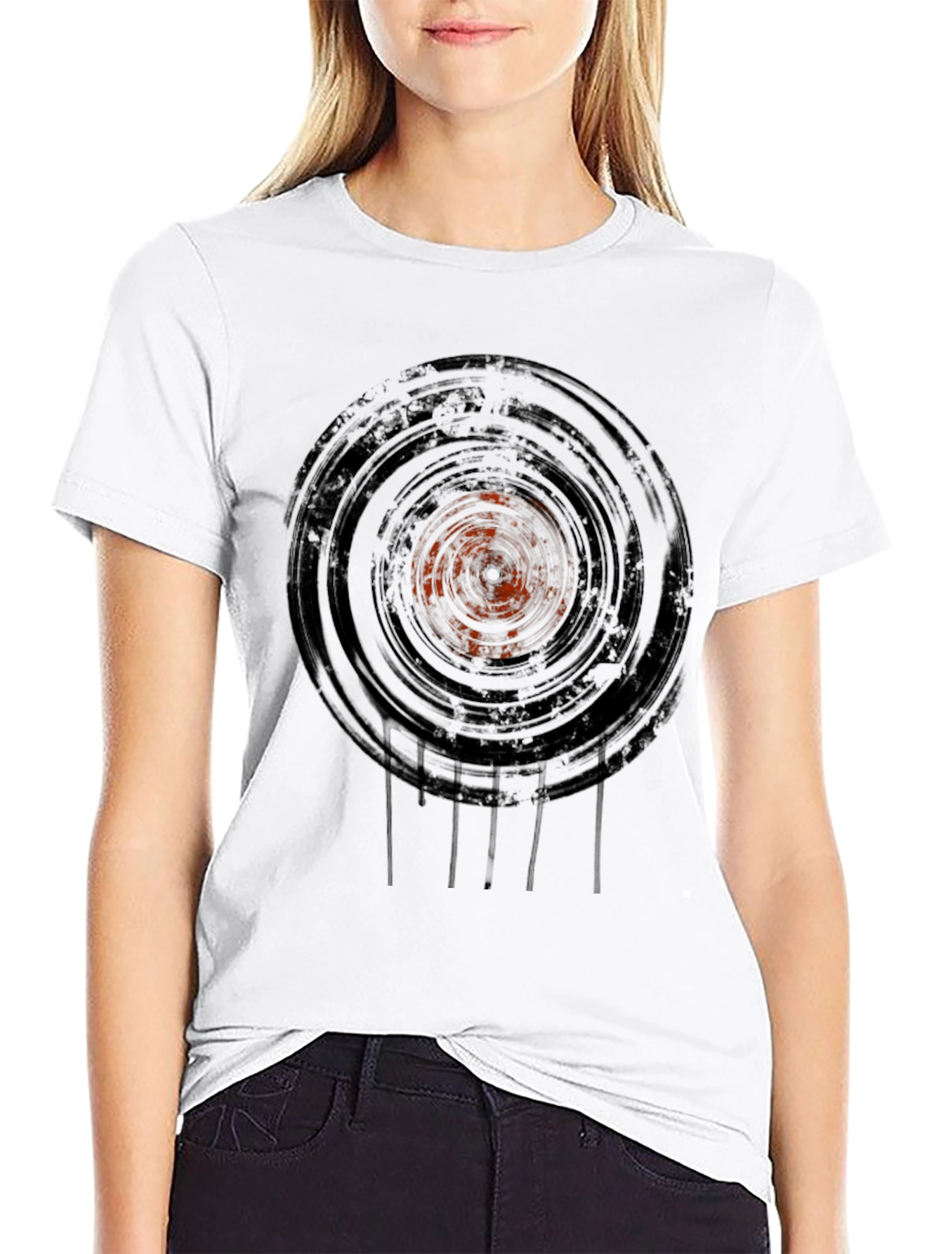 Black Vinyl Record Graphic Tee - Black view 9