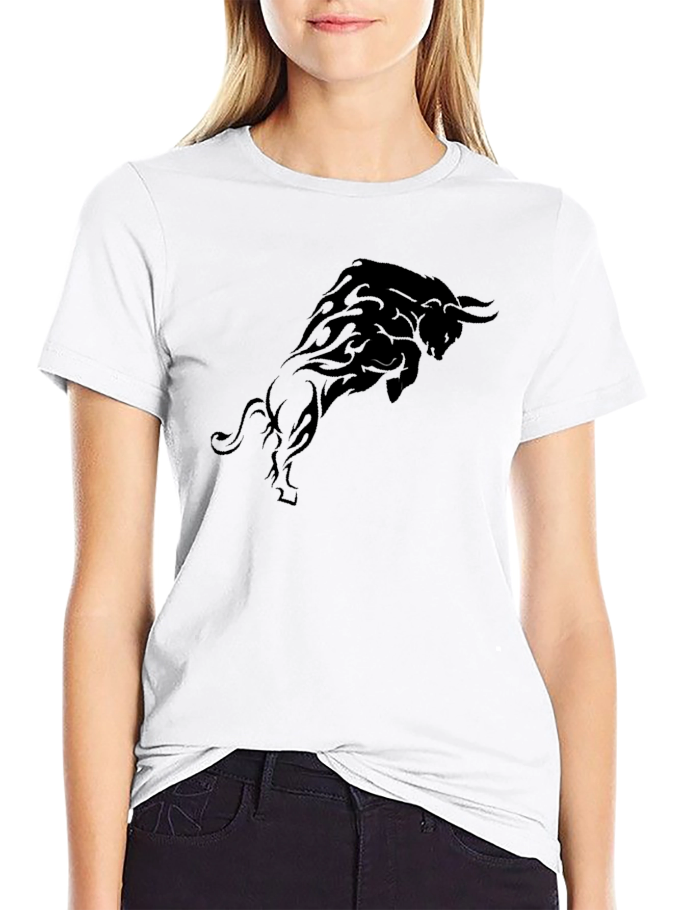 Black Black Bull Graphic T-Shirt - Bold Statement Tee view 9