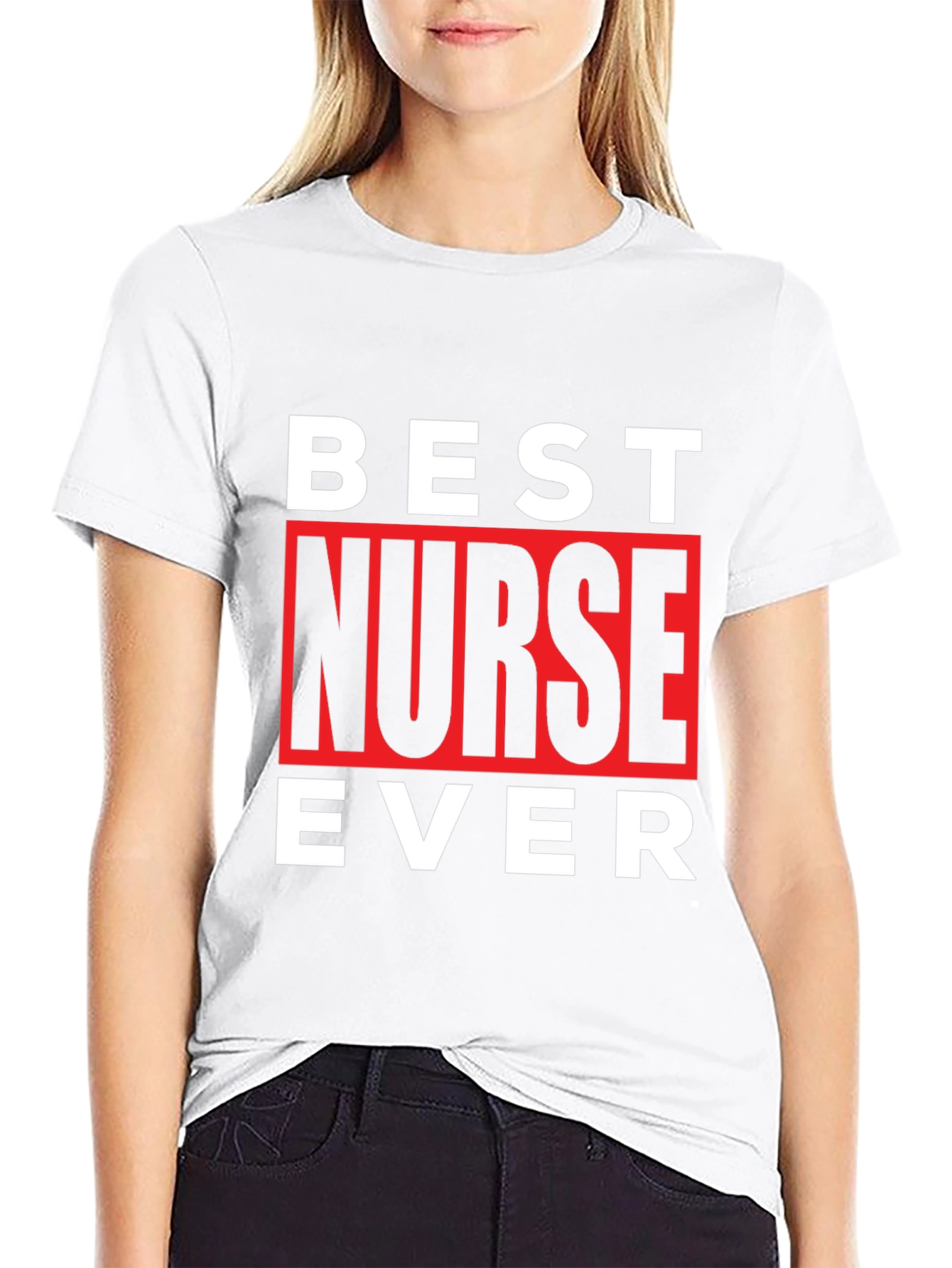 Black Best Nurse Ever T-Shirt view 9