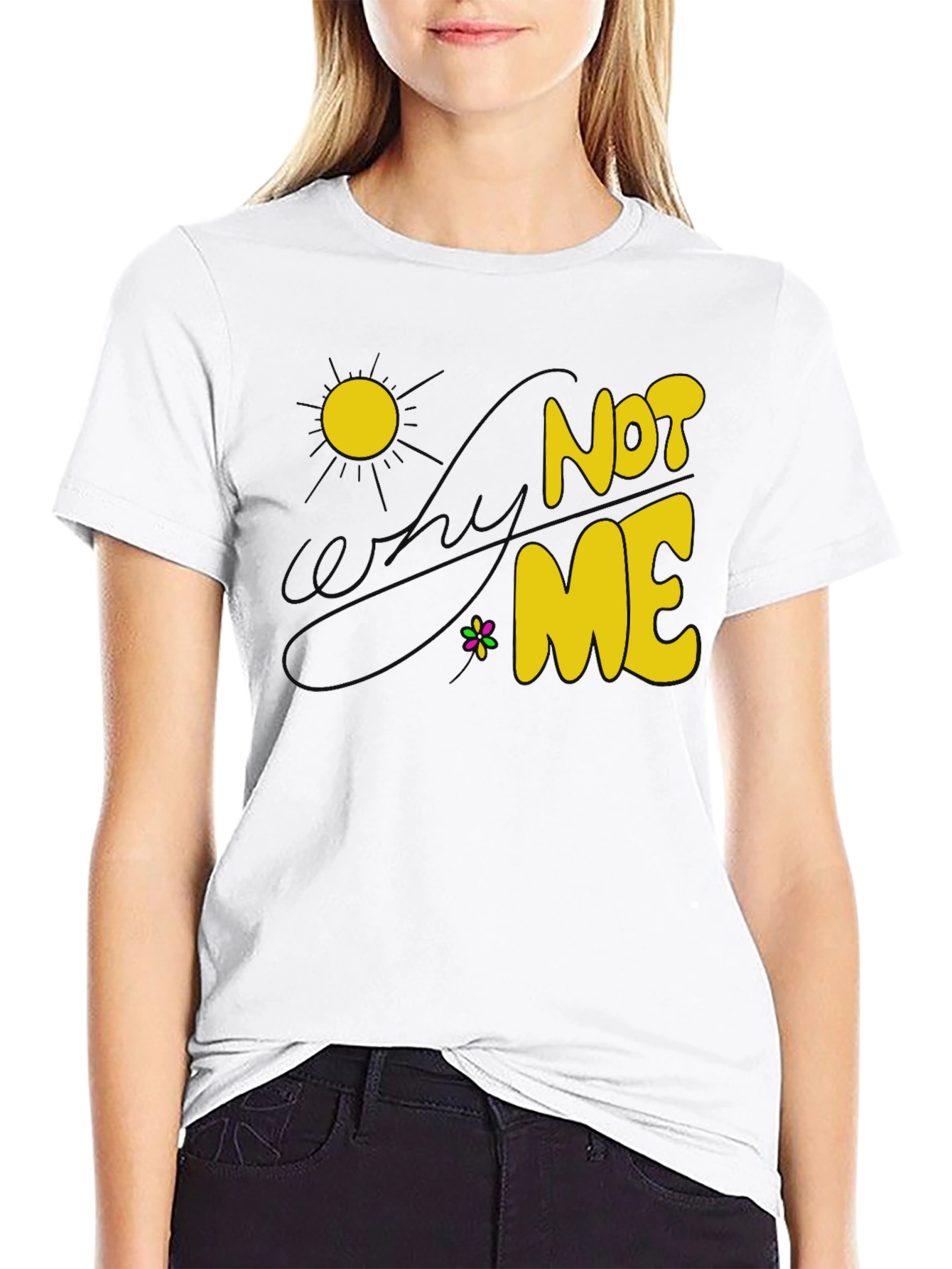 Black Not Me Graphic T-Shirt - Sunny Day Design, Cotton Blend view 9