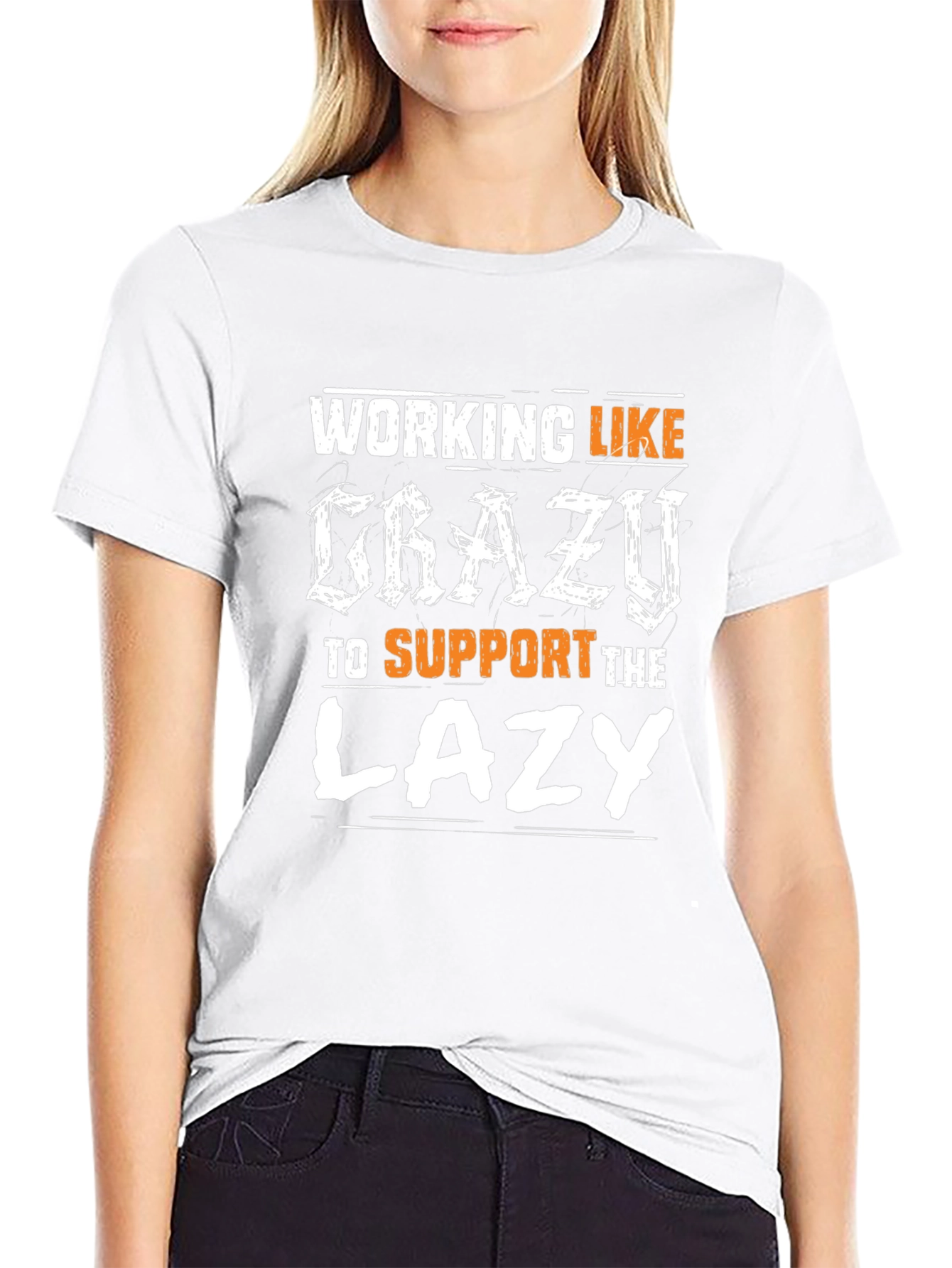 Black Working Like Crazy T-Shirt - Unisex view 9