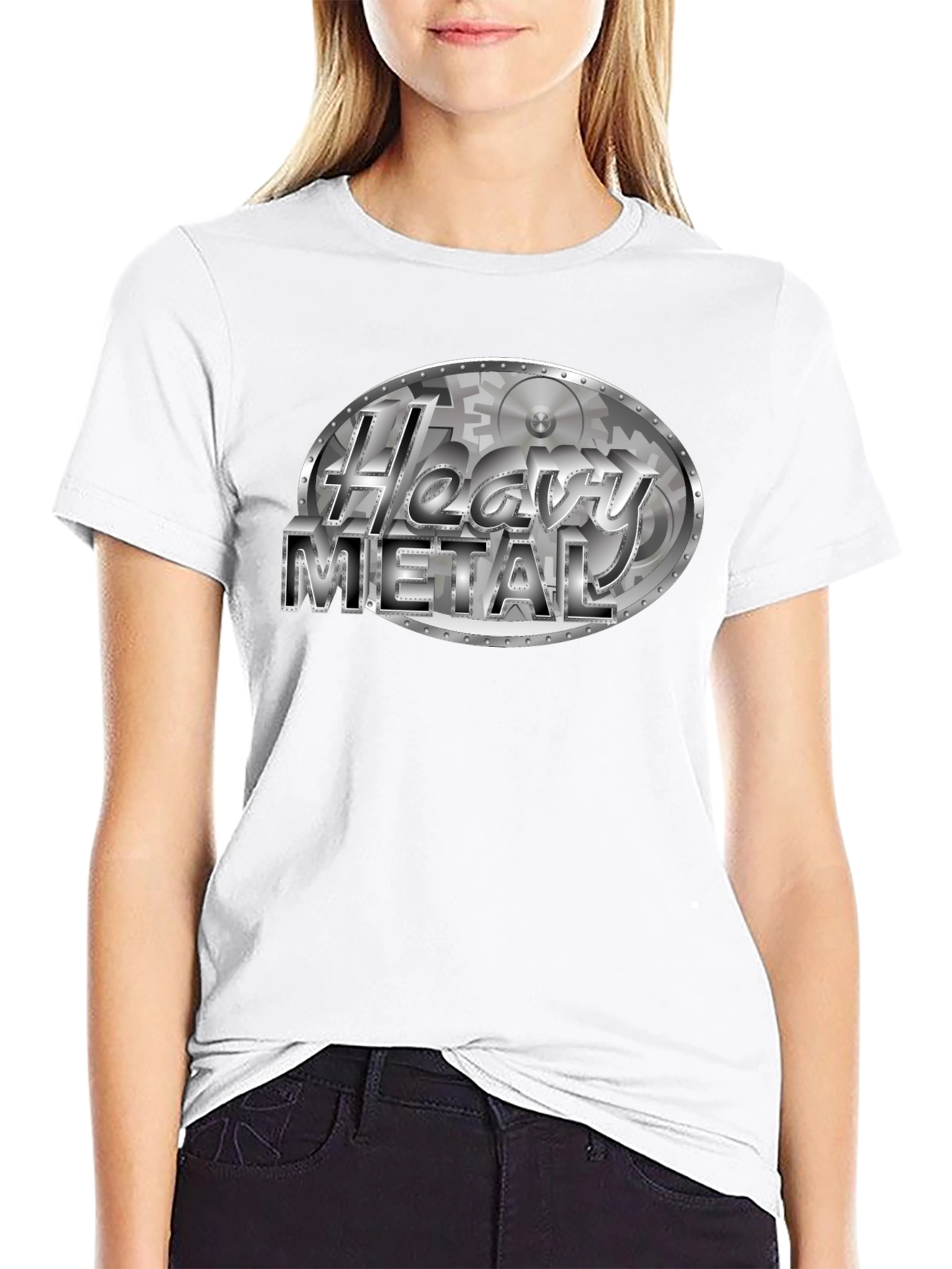 Black Heavy Metal T-Shirt - Gear Design Black Tee view 9