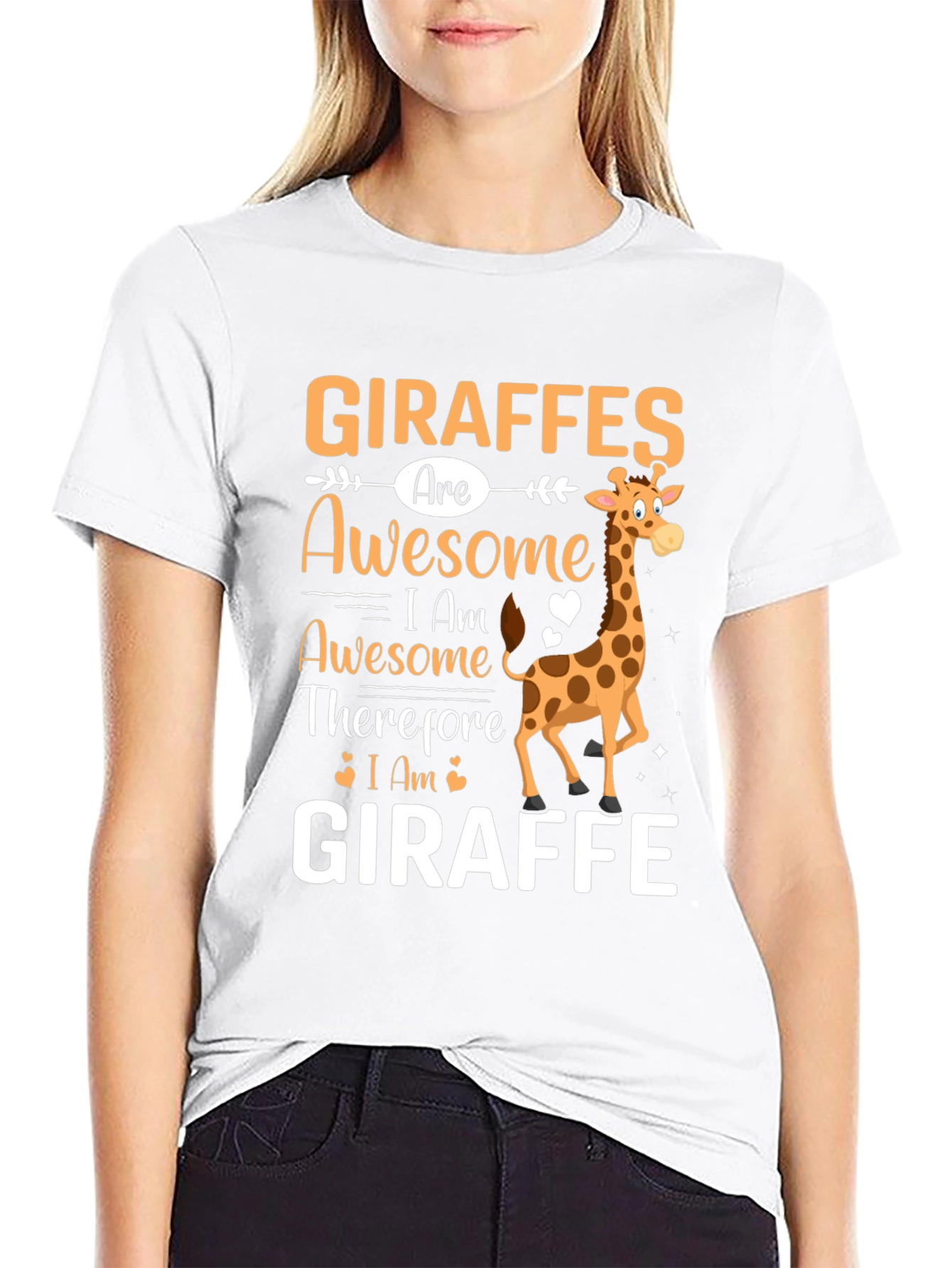 Black Giraffes Are Awesome Graphic T-Shirt view 9