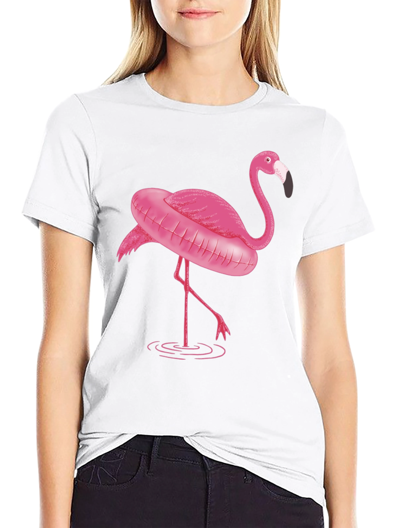 Black Flamingo T-Shirt - Black Graphic Tee view 9