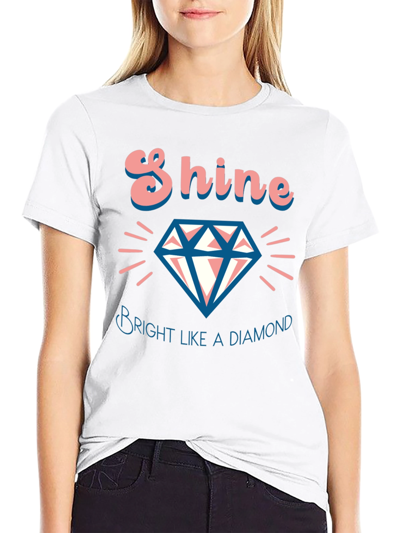 Black Shine Bright Like a Diamond T-Shirt view 9