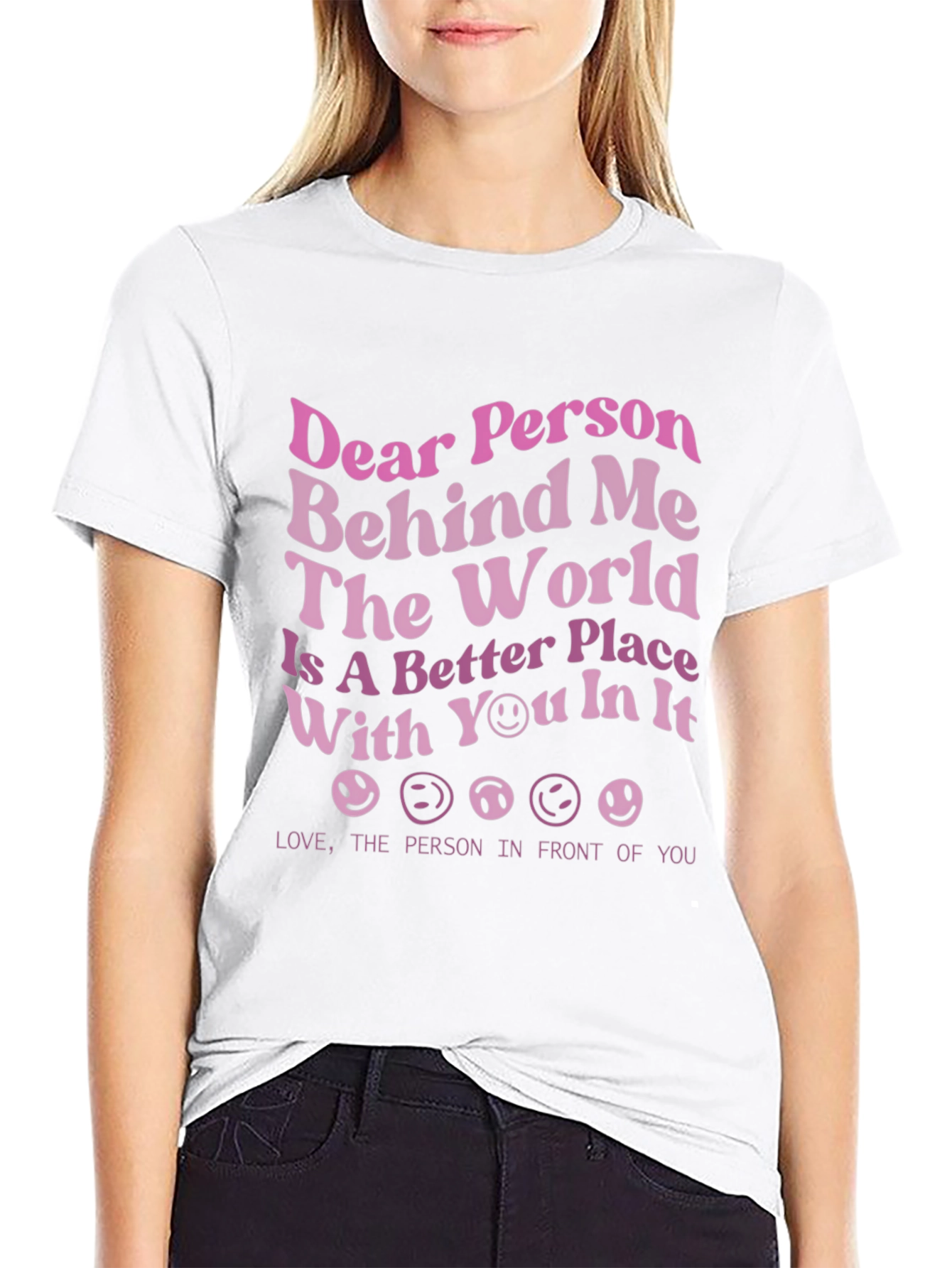 Black Dear Person Graphic Tee - Positive Message T-Shirt view 9