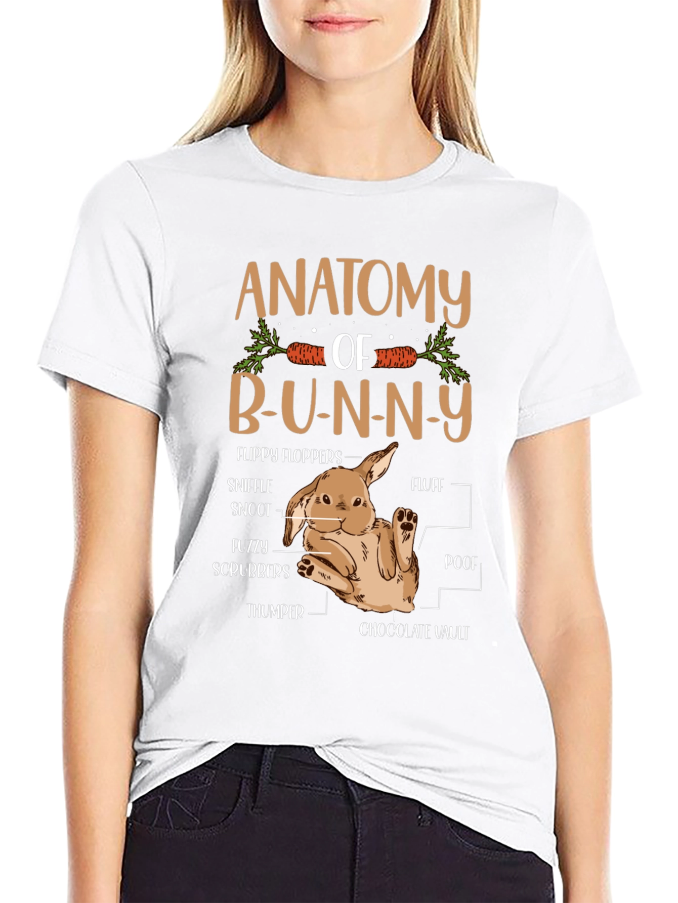 Black Anatomy of a Bunny T-Shirt - Easter view 9