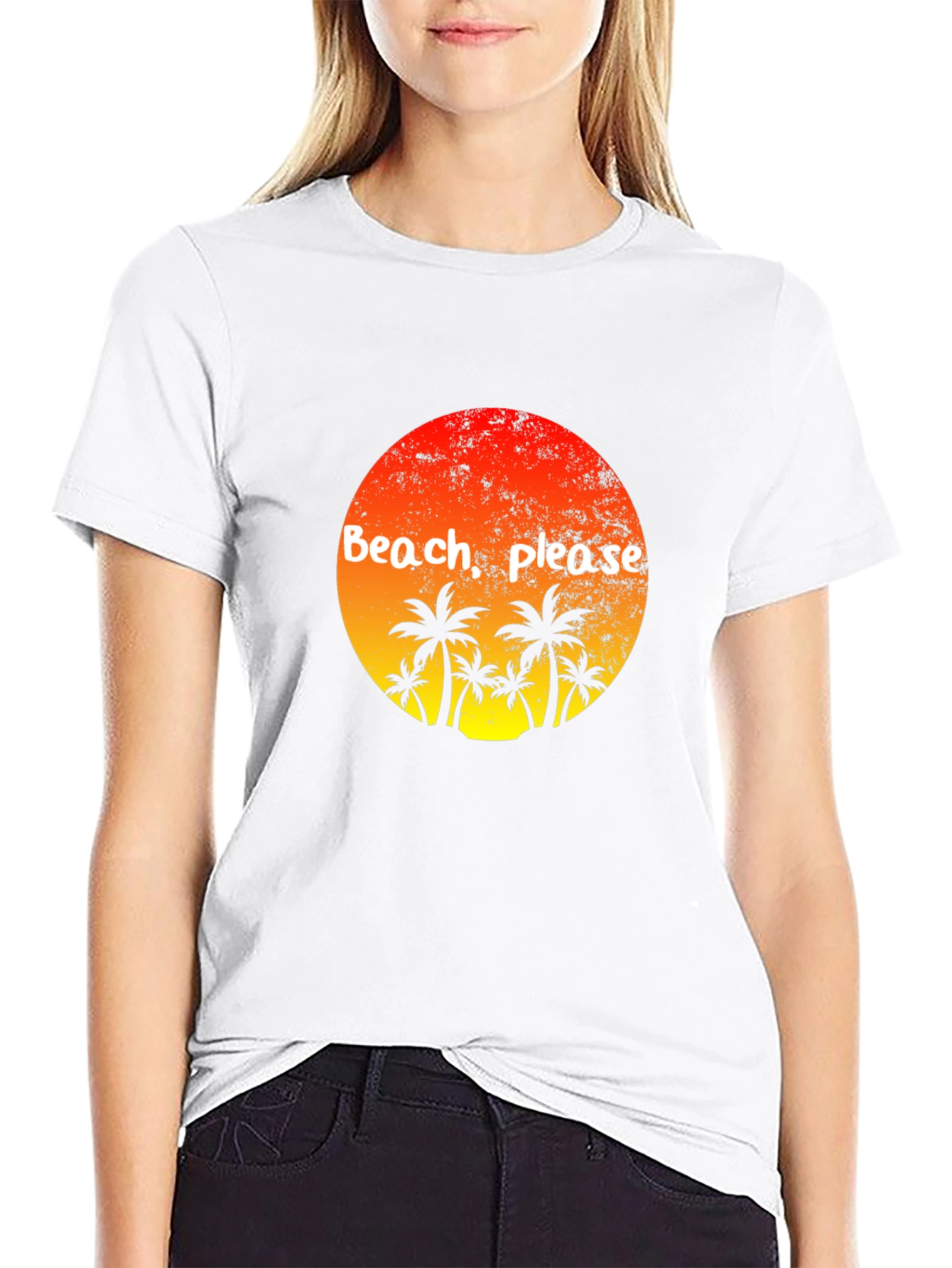 Black Beach Please Palm Tree T-Shirt - Tropical Vibes view 9