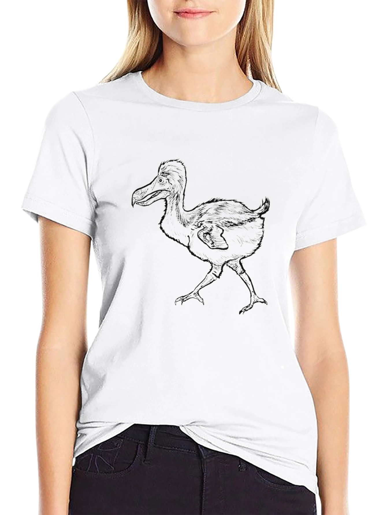 Black Men's Black Dodo Bird Graphic Tee - Casual Style view 9