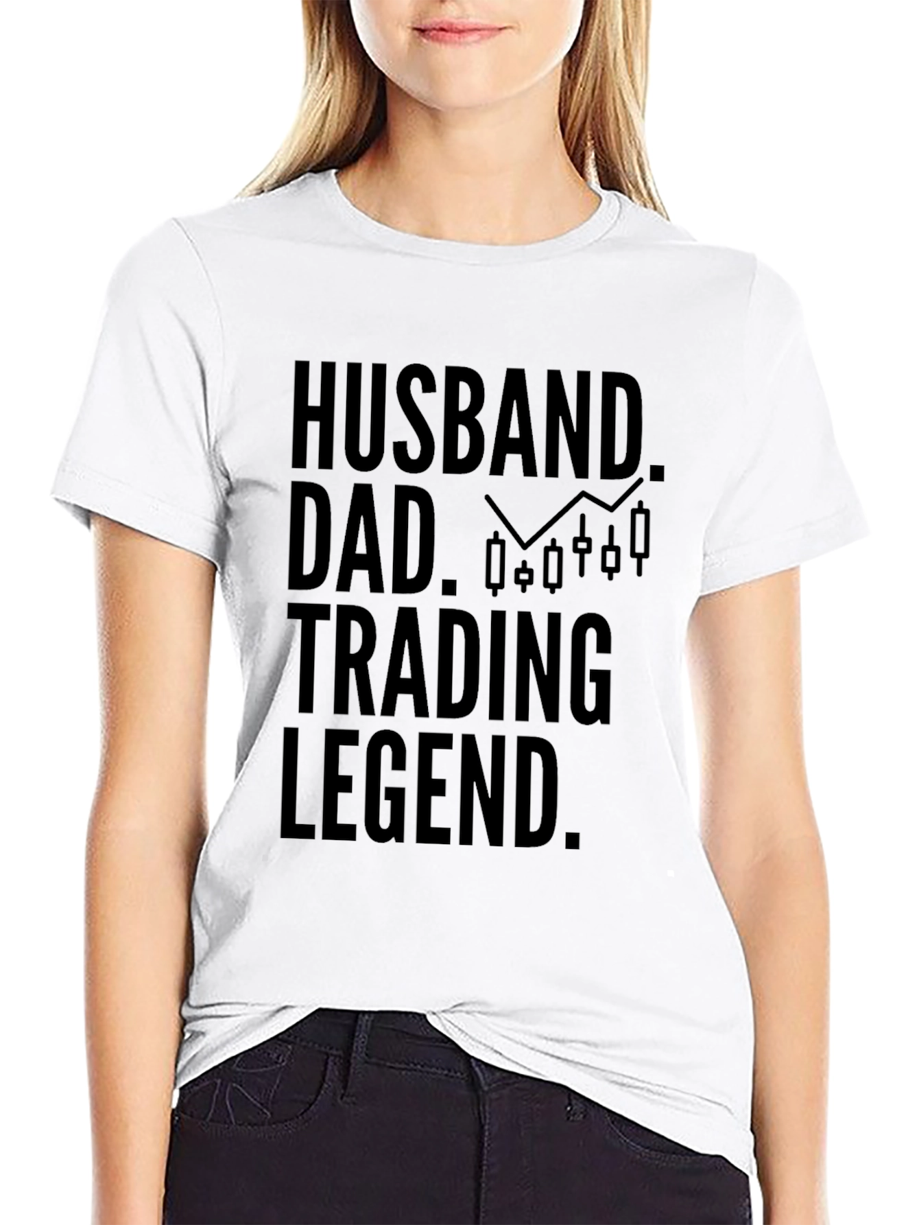Black Husband Dad Trading Legend T-Shirt - Gift for Trader view 9
