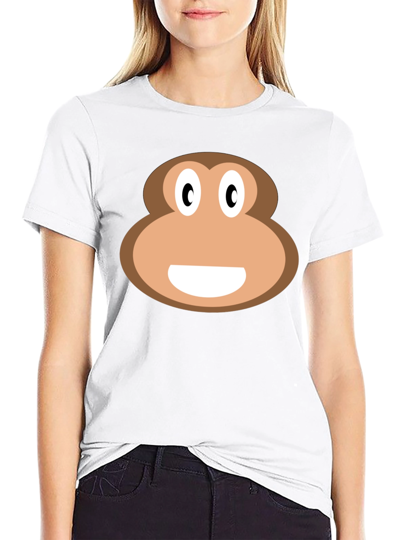 Black Monkey Face Graphic T-Shirt - Fun & Casual view 9