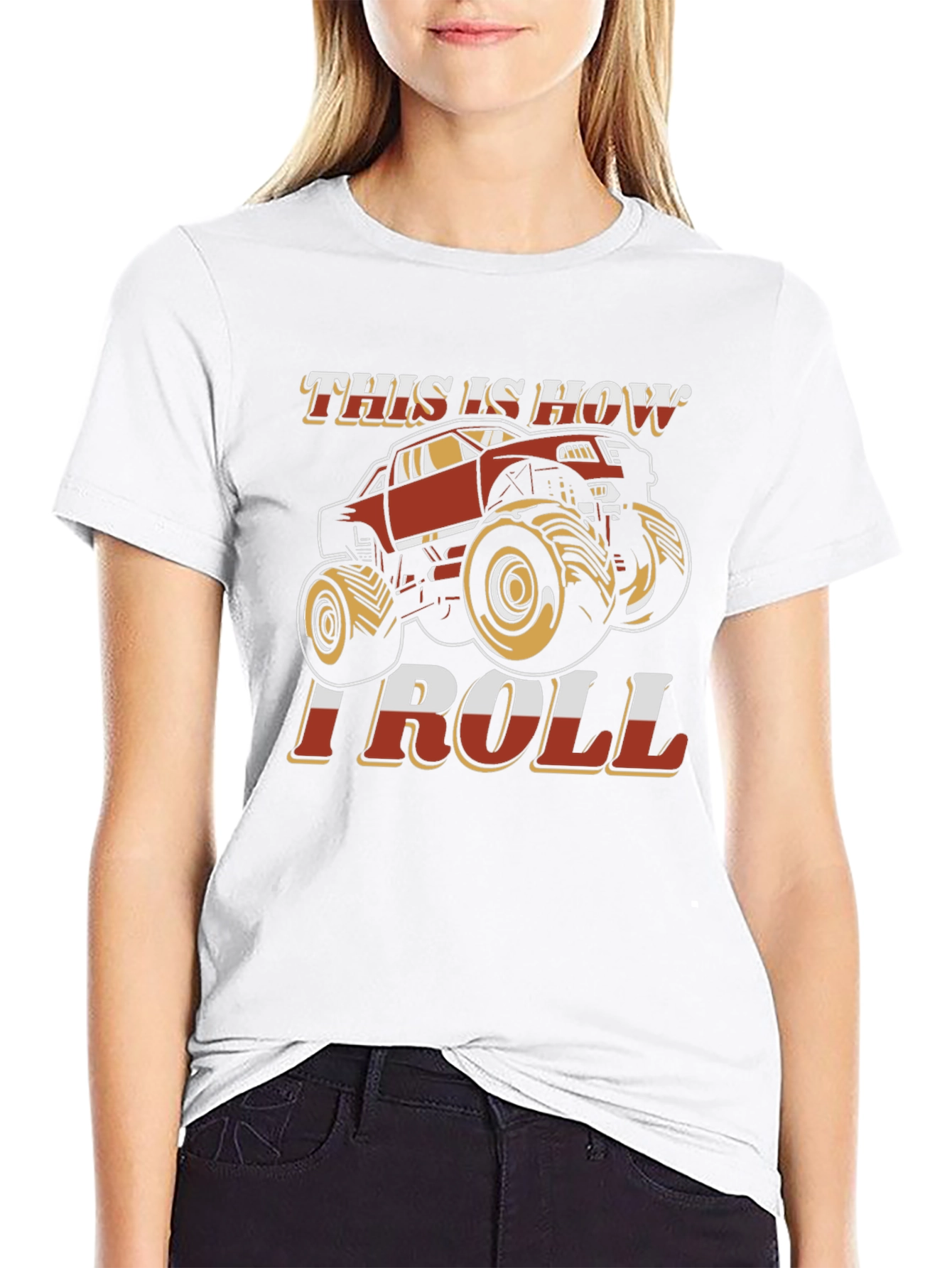 Black Monster Truck Graphic T-Shirt - "This Is How I Roll" view 9
