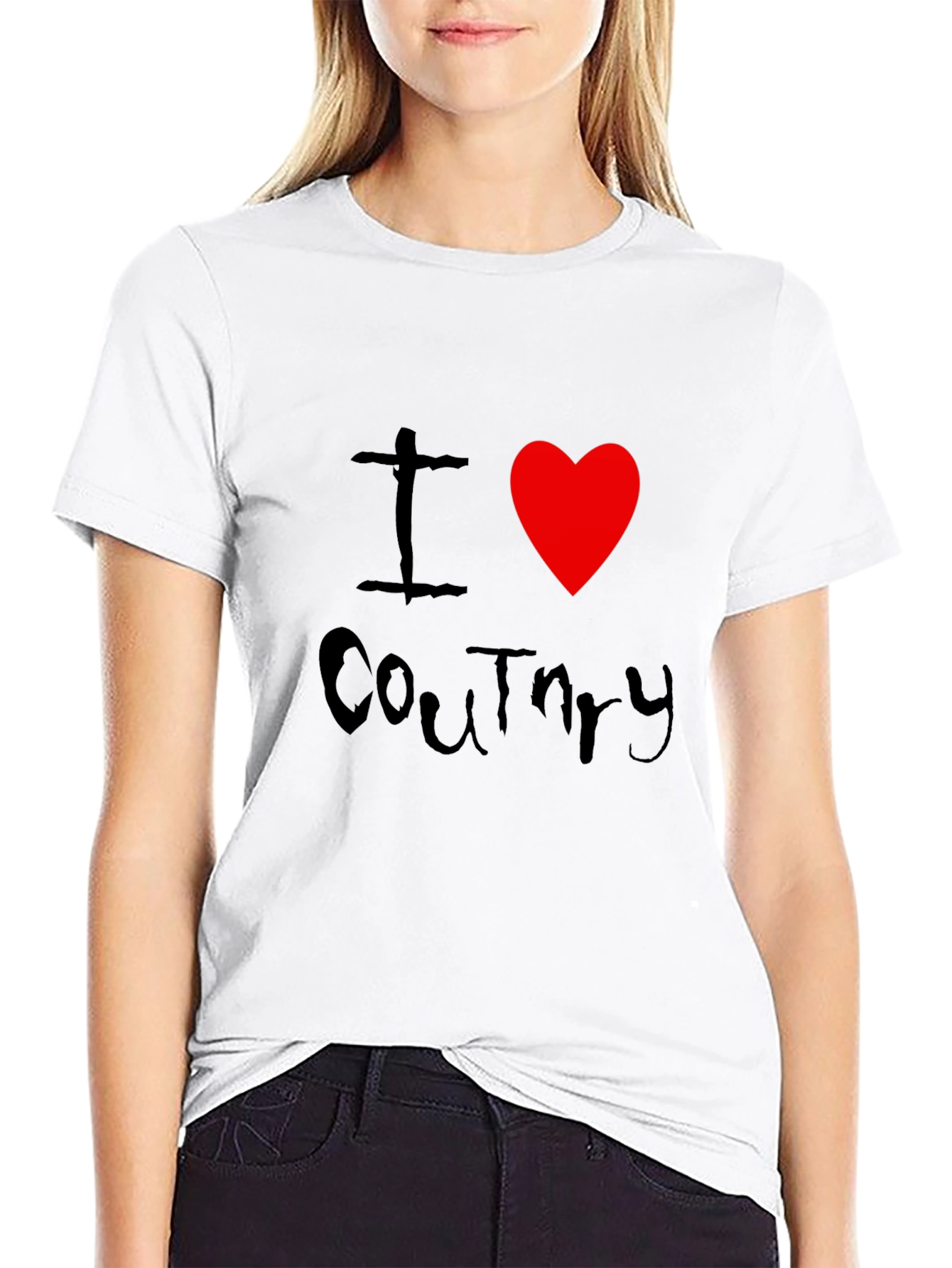 Black I Heart Country T-Shirt - Black view 9
