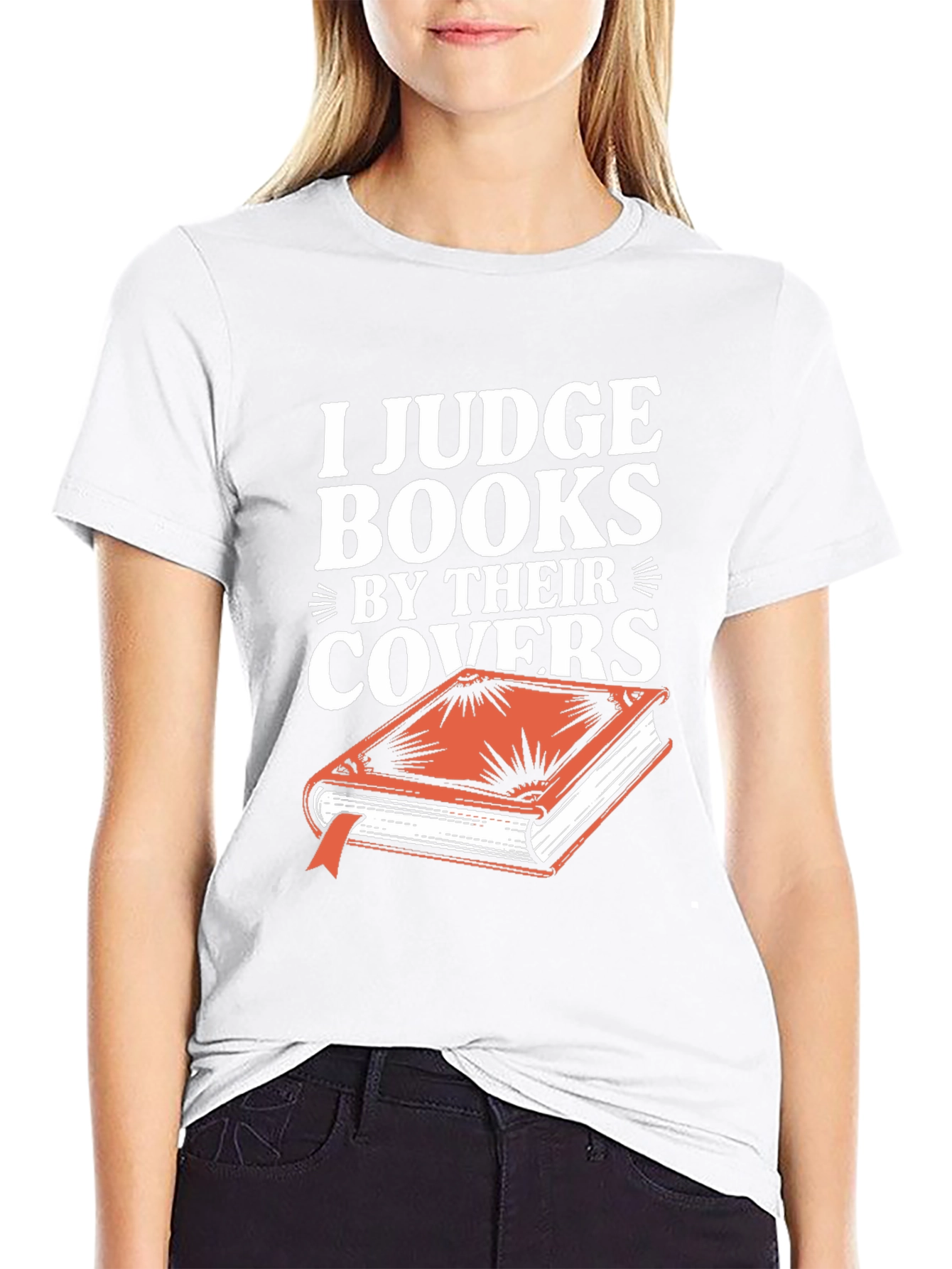 Black I Judge Books By Their Covers T-Shirt view 9
