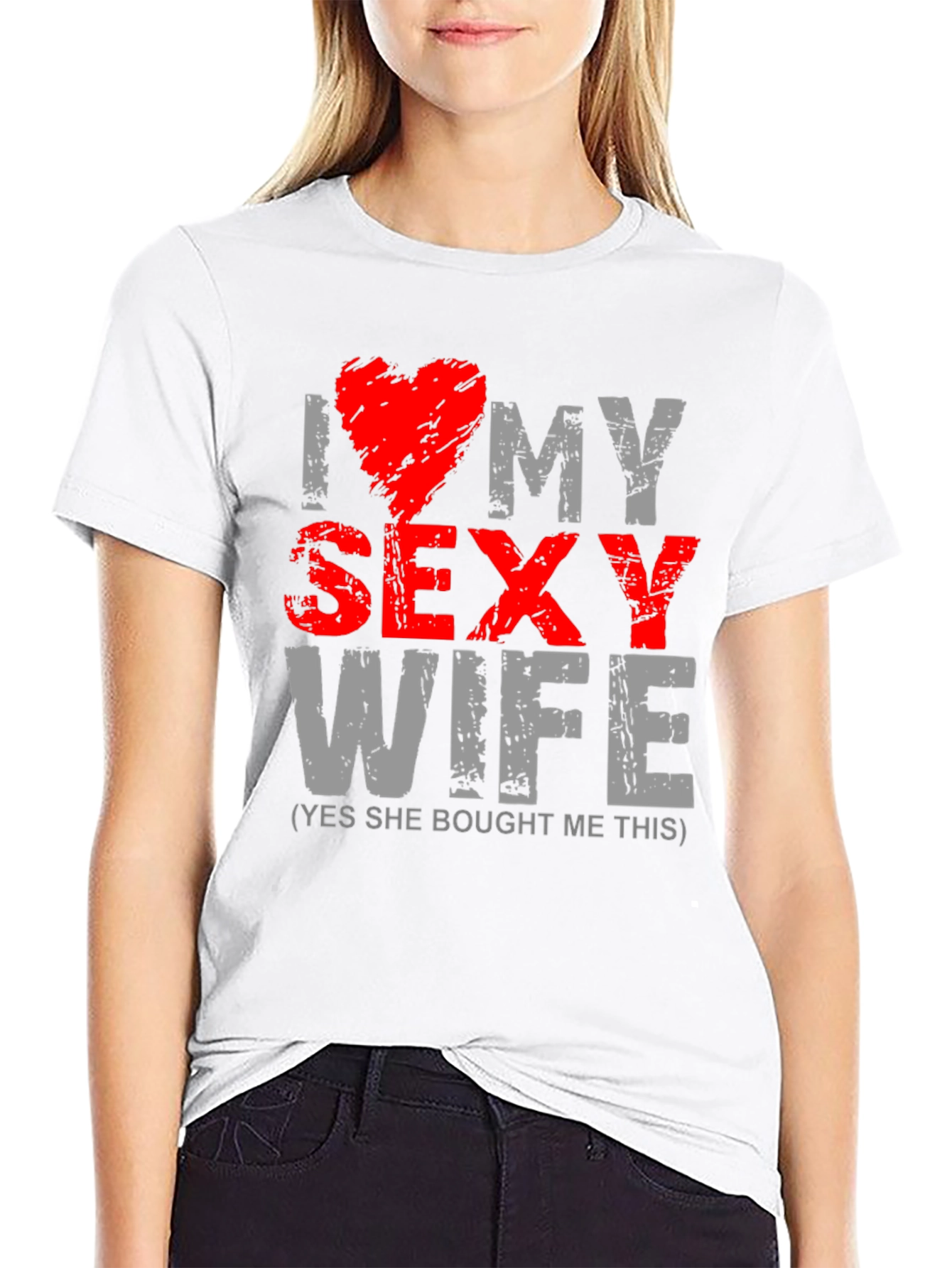 Black I Love My Sexy Wife Graphic T-Shirt view 9