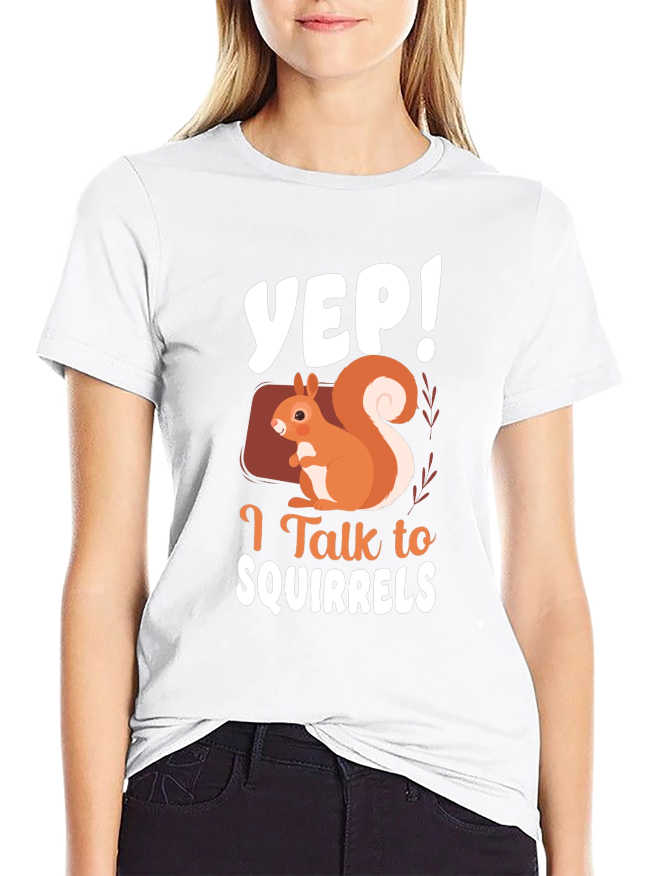 Black Yep! I Talk to Squirrels T-Shirt Funny Squirrel Lover Tee view 9
