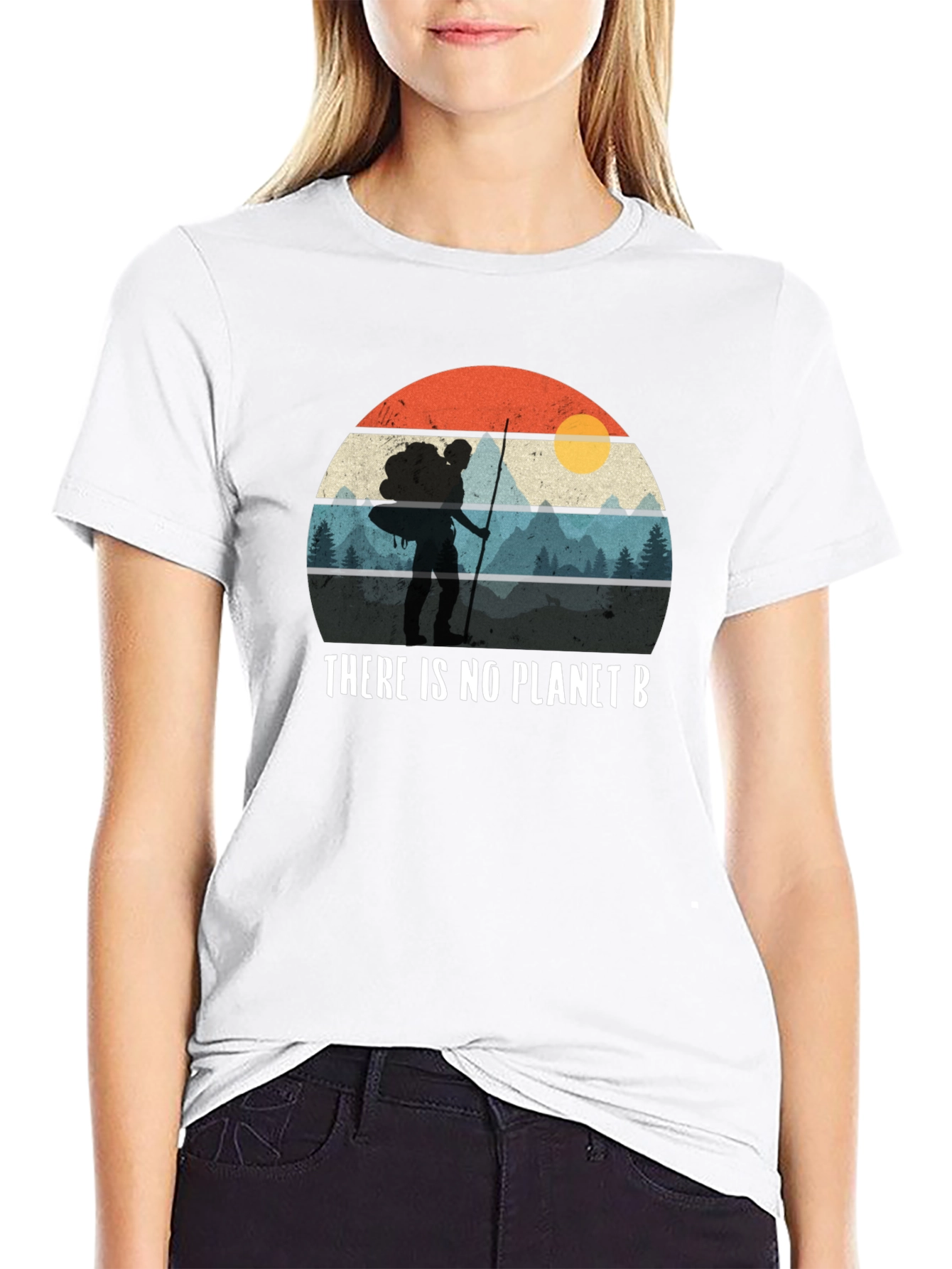 Black No Planet B Graphic Tee - Hiker Design view 9