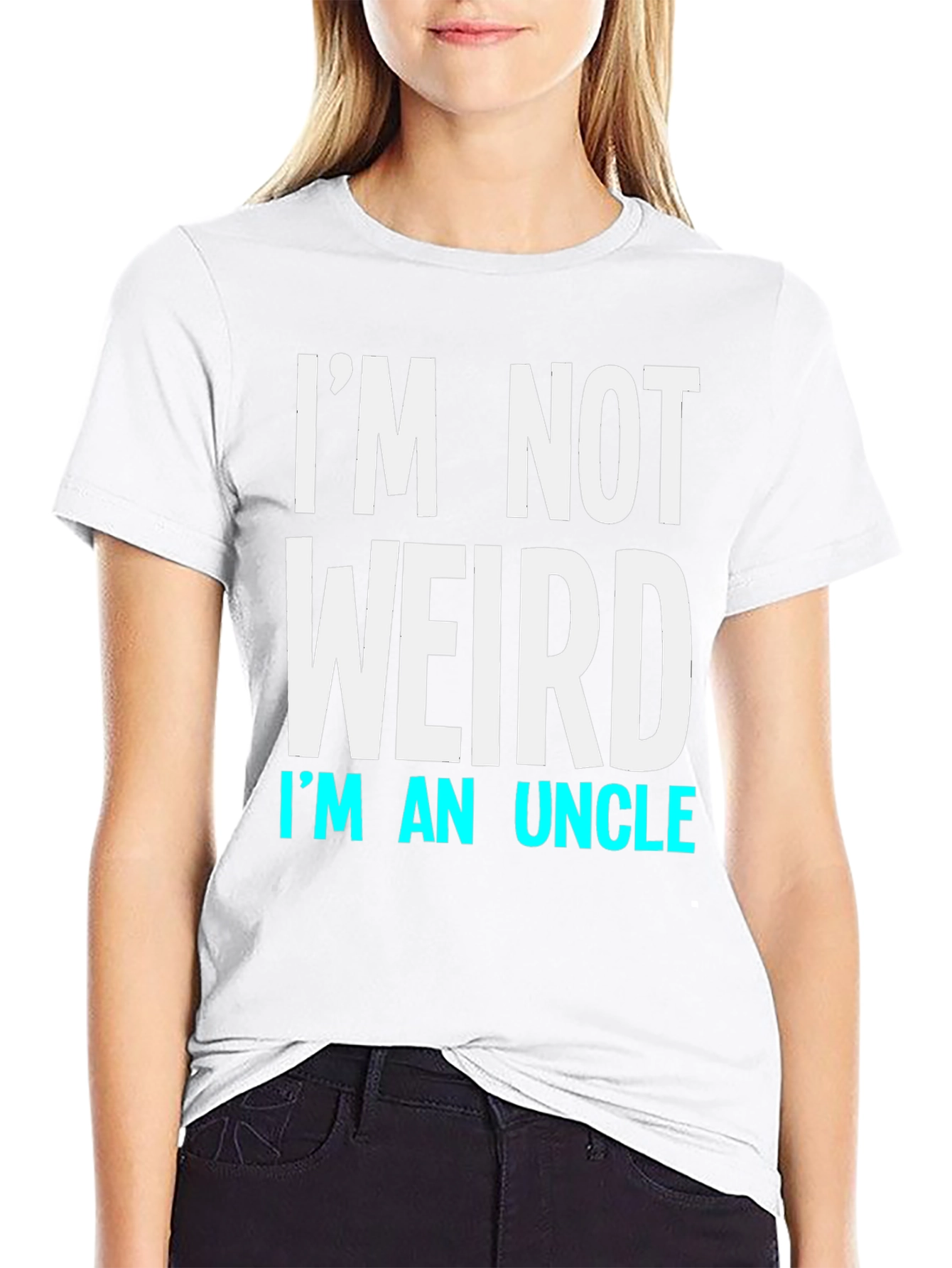 Black I'm Not Weird I'm An Uncle T-Shirt view 9