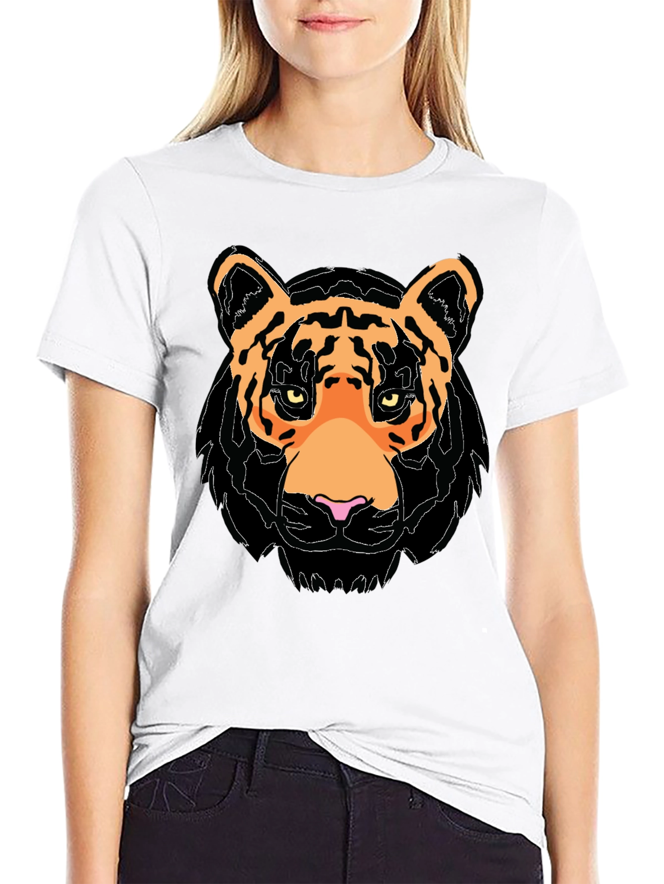 Black Tiger Graphic Black T-Shirt view 9