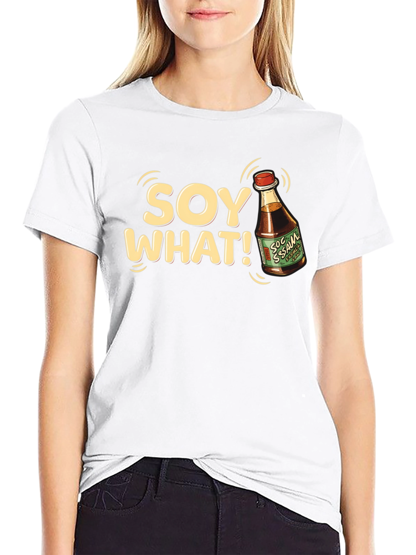 Black Soy What T-Shirt - Funny Foodie Tee view 9