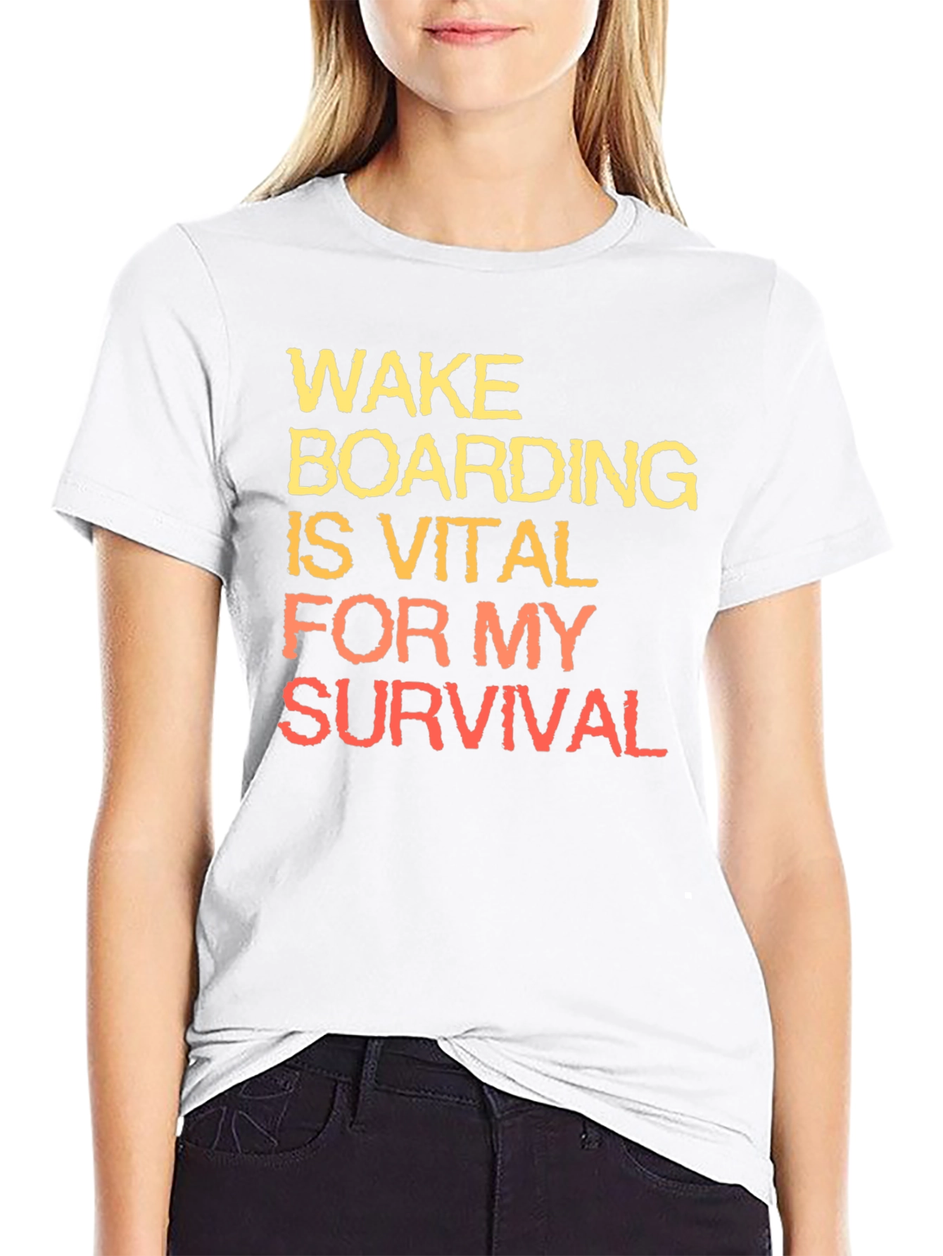 Black Wakeboarding is Vital T-Shirt view 9
