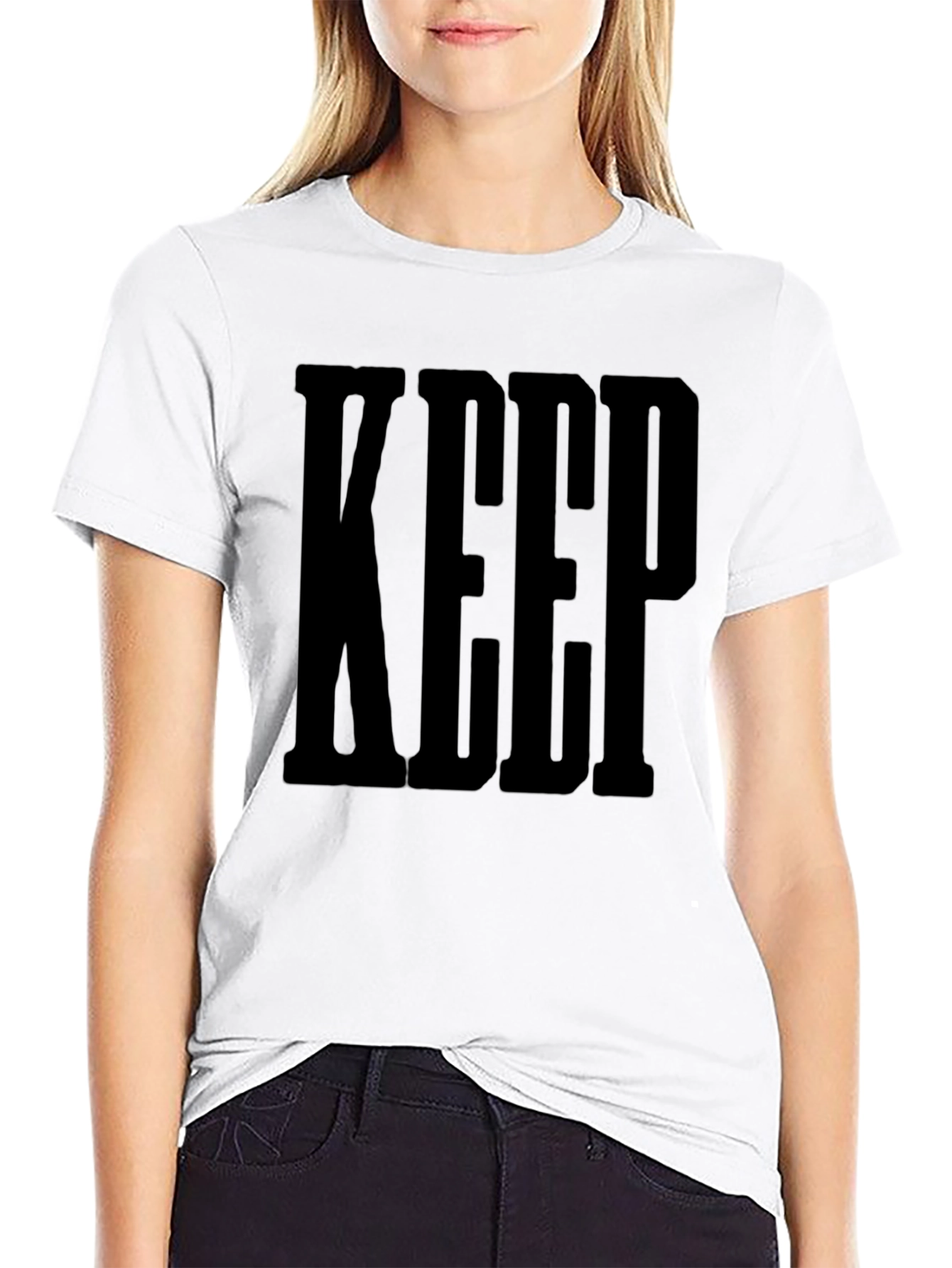 Black KEEP Graphic Tee - Bold Statement T-Shirt view 9