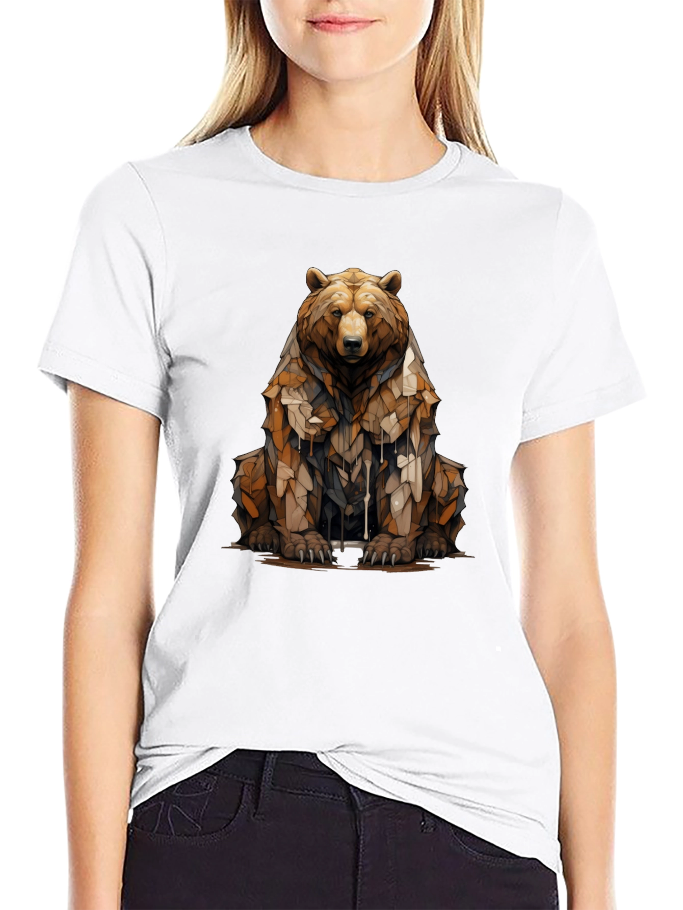 Black Bear Graphic T-Shirt - Men's Black Tee view 9