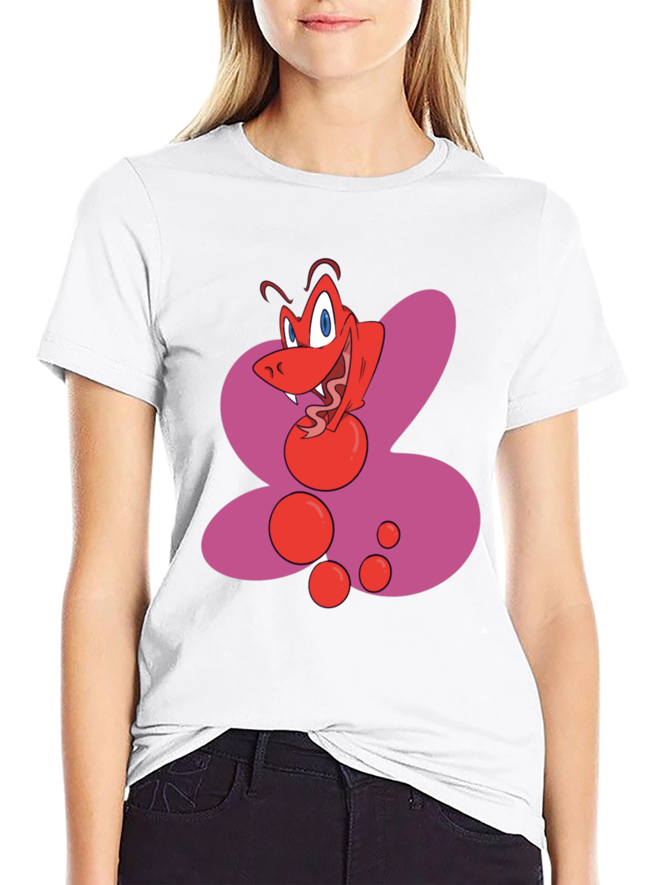 Black Cartoon Ant Graphic Black T-Shirt view 9