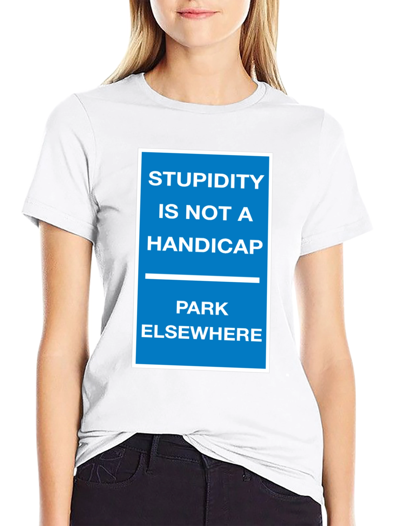 Black Stupidity Is Not a Handicap Graphic Tee view 9