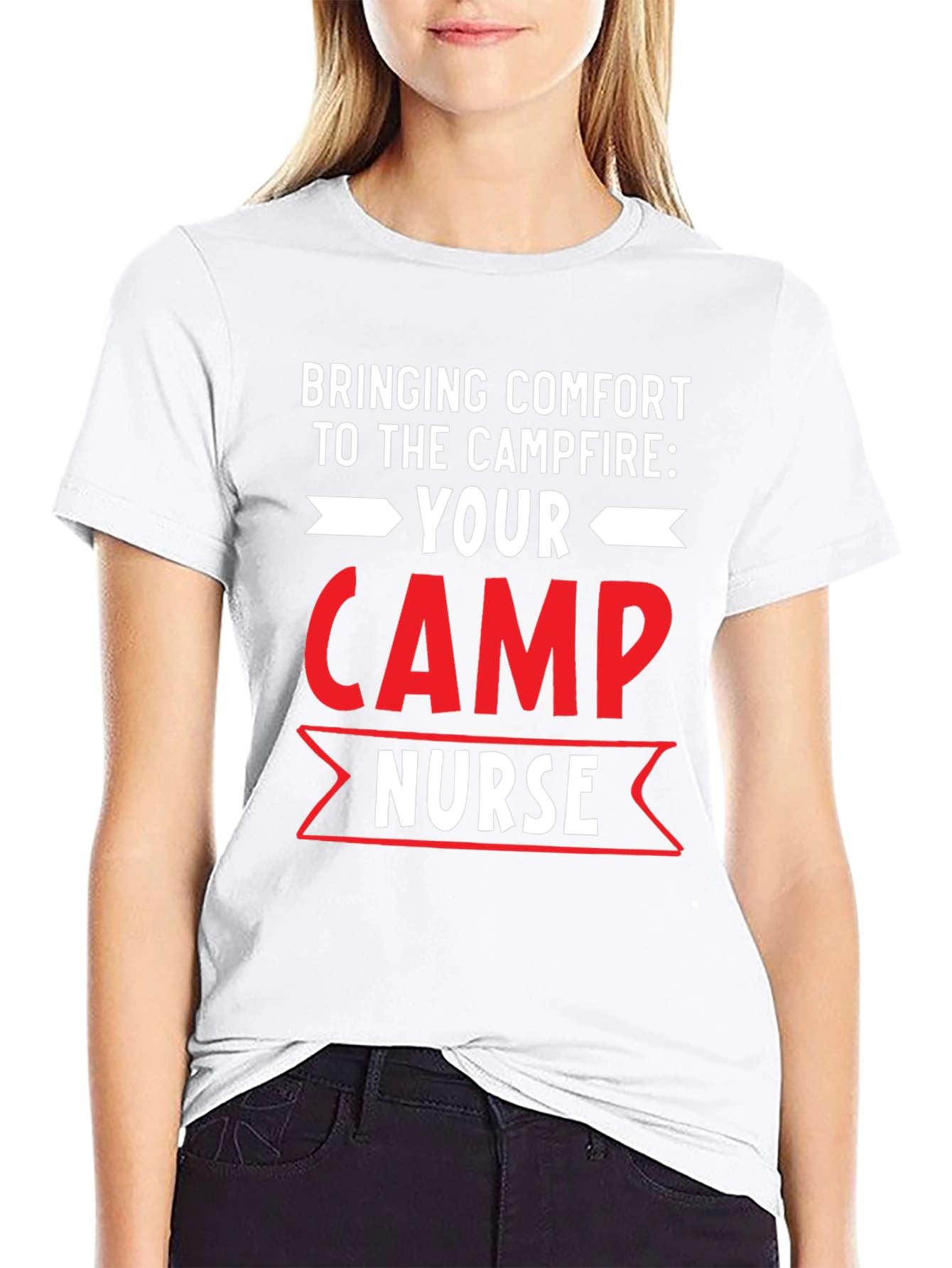 Black Camp Nurse Comfort T-Shirt view 9