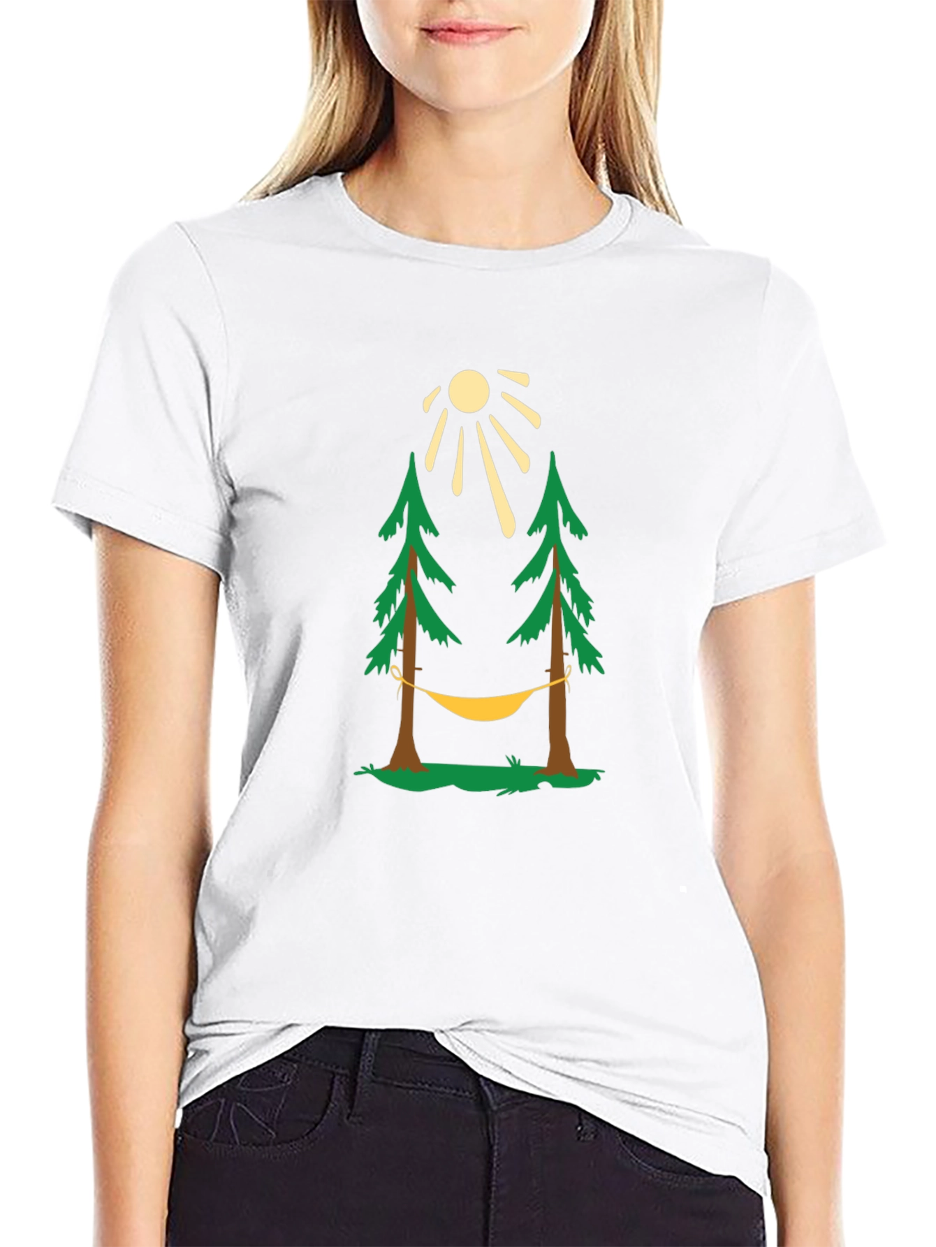 Black Hammock Camping T-Shirt: Relax in Style! view 9