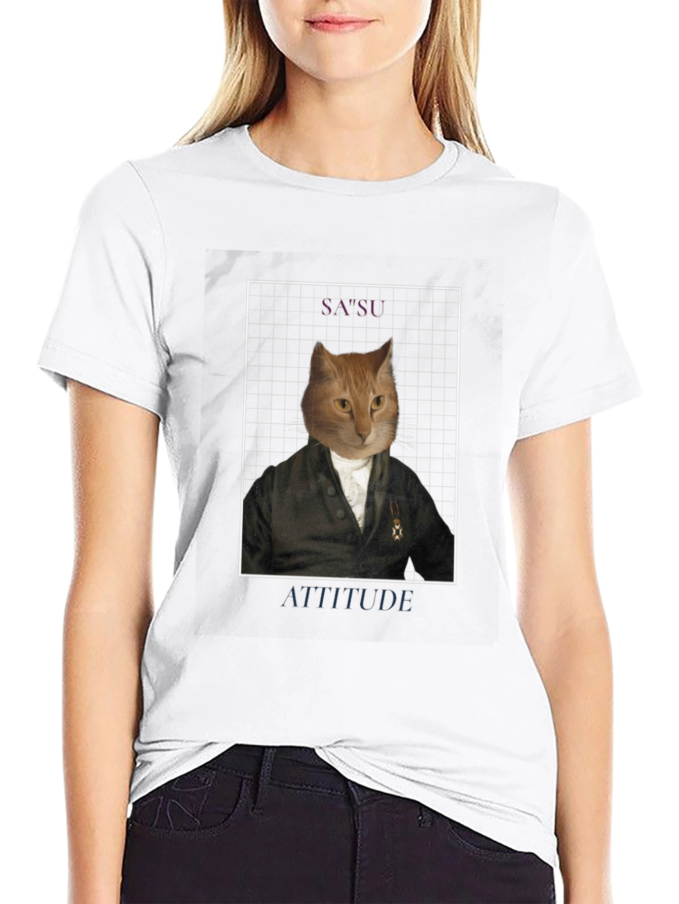 Black Satsu Attitude Cat T-Shirt view 9