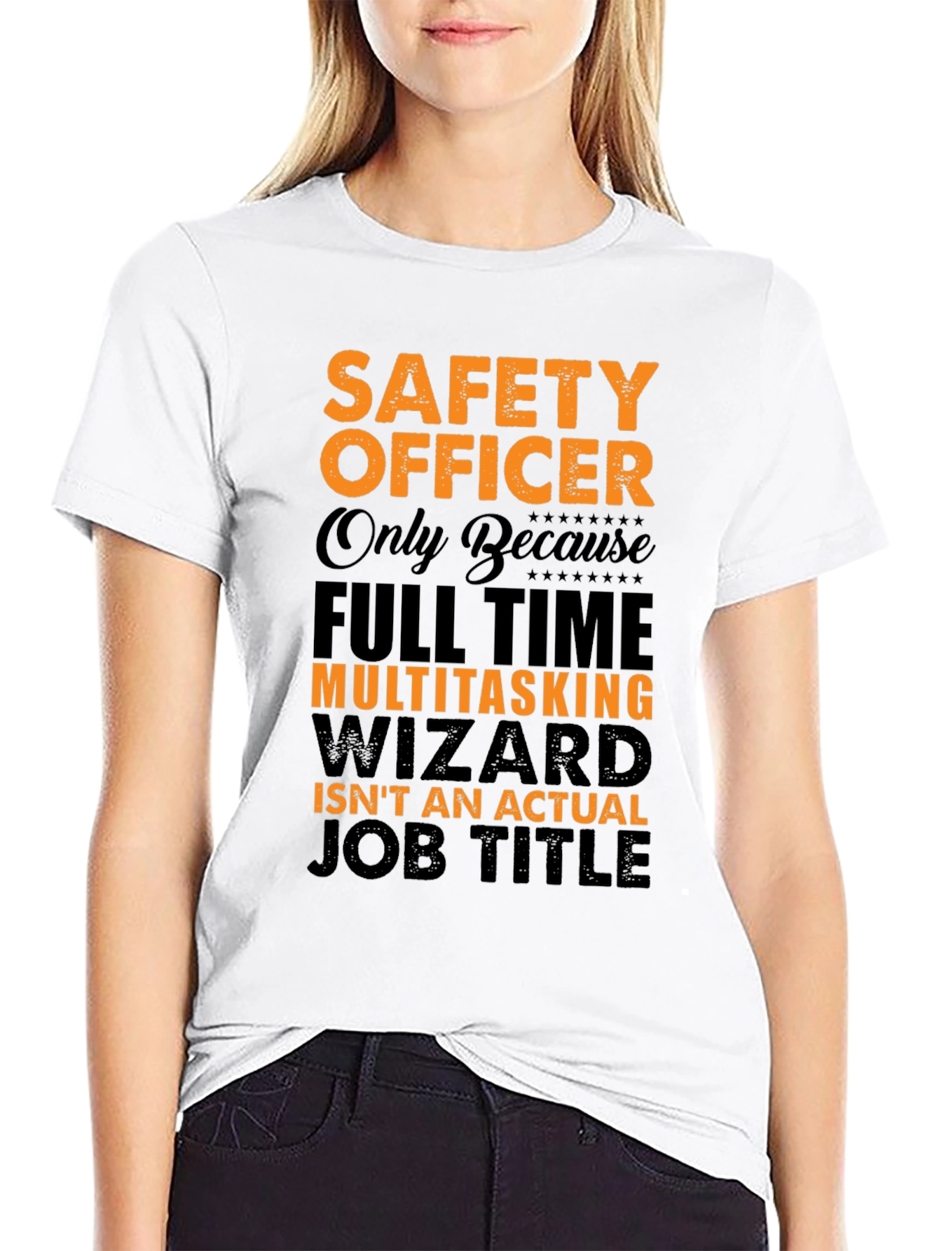 Black Safety Officer Multitasking Wizard T-Shirt view 9