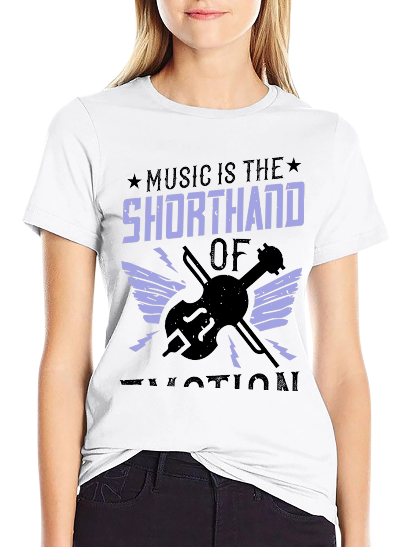 Black Music Is The Shorthand Of Emotion Graphic Tee view 9