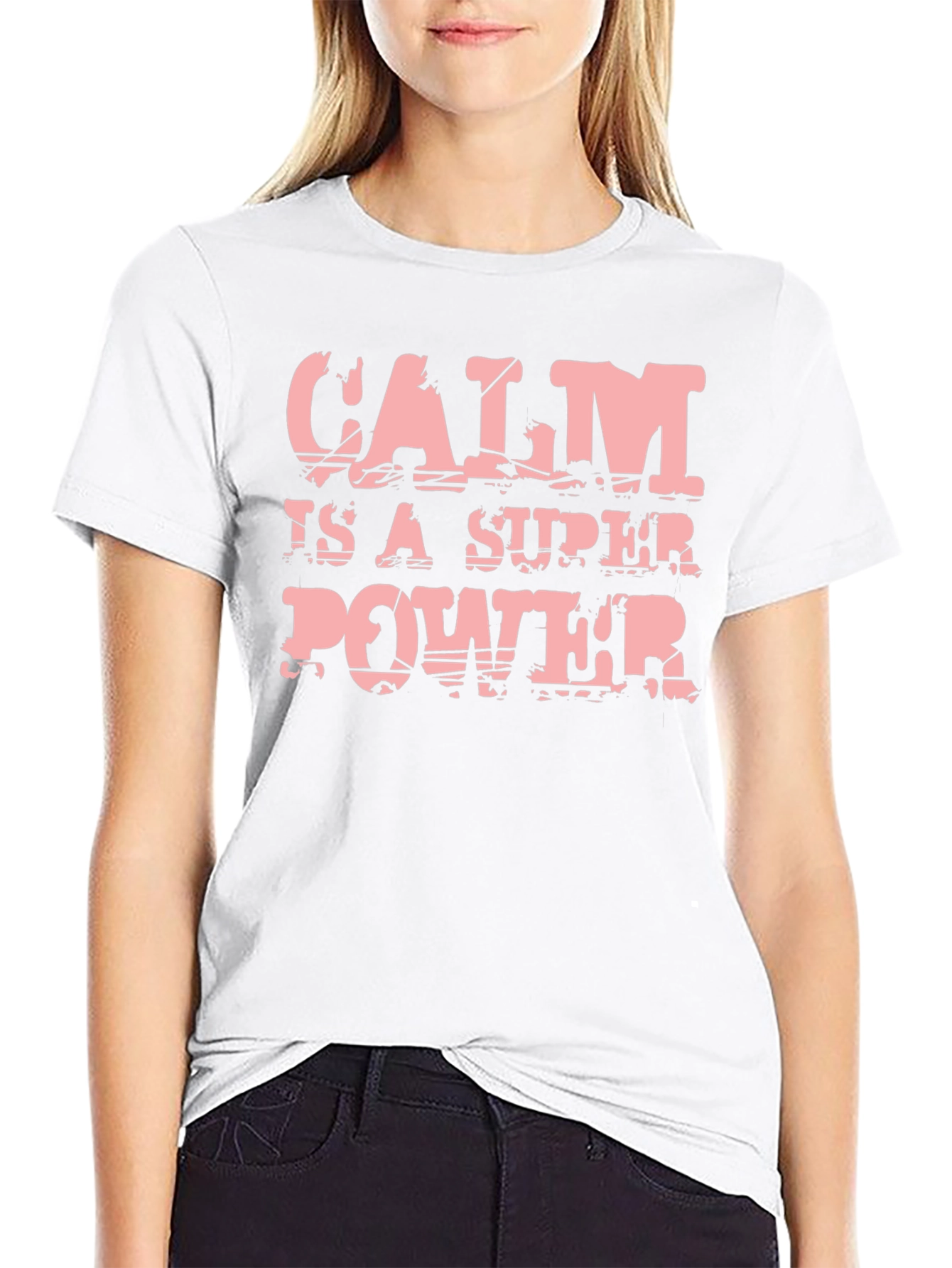Black Calm is a Super Power T-Shirt view 9
