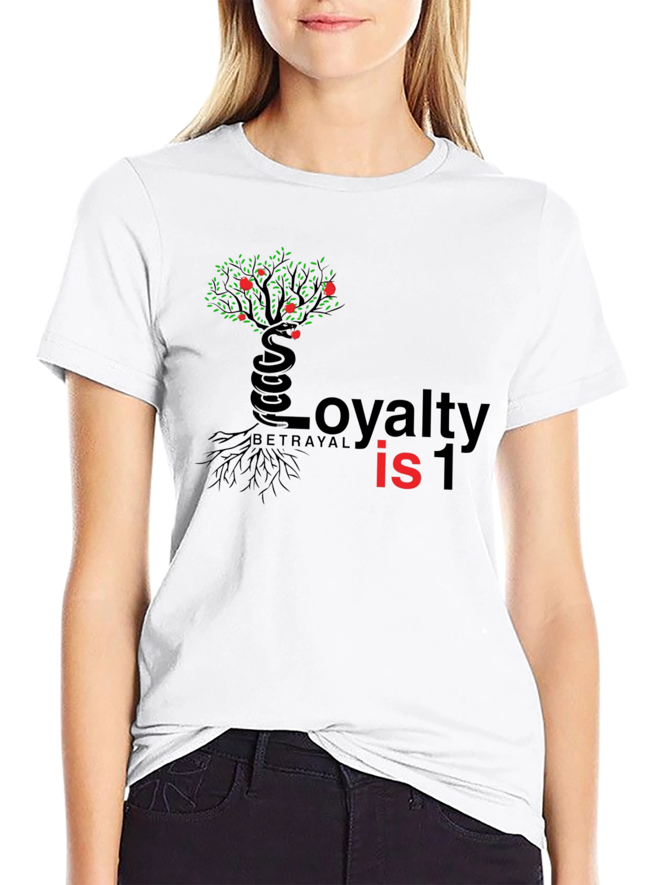 Black Loyalty vs Betrayal Graphic Tee - Black view 9